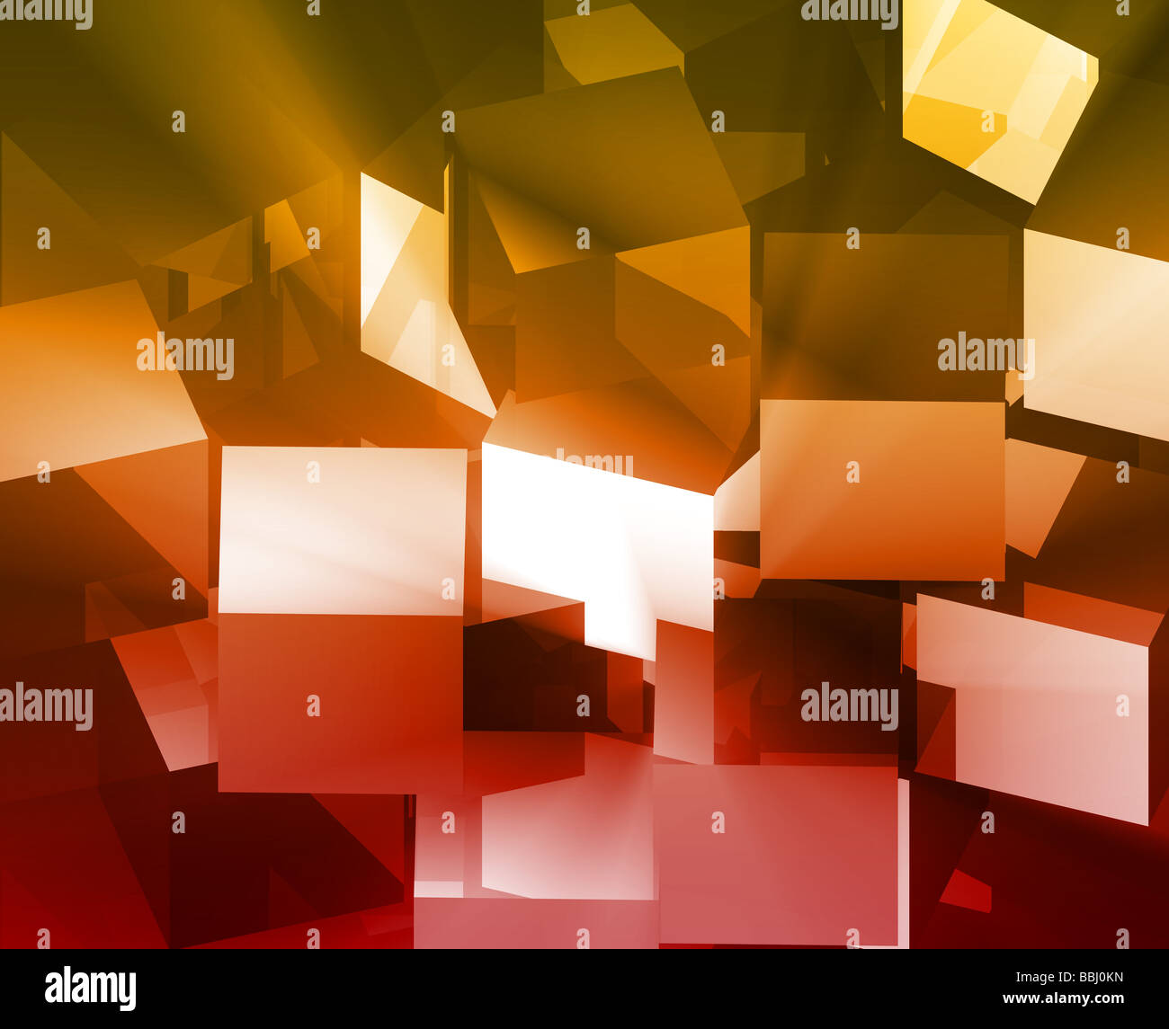 Abstract background illustration of cube geometric shapes Stock Photo