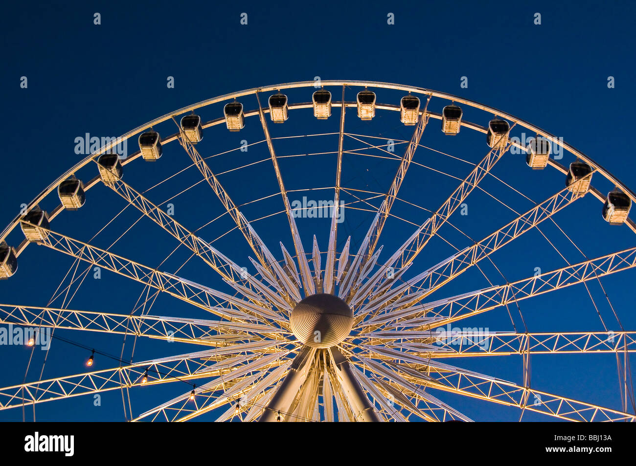 Ferris wheel at the amusement park in Niagara Falls Ontario Canada Stock Photo