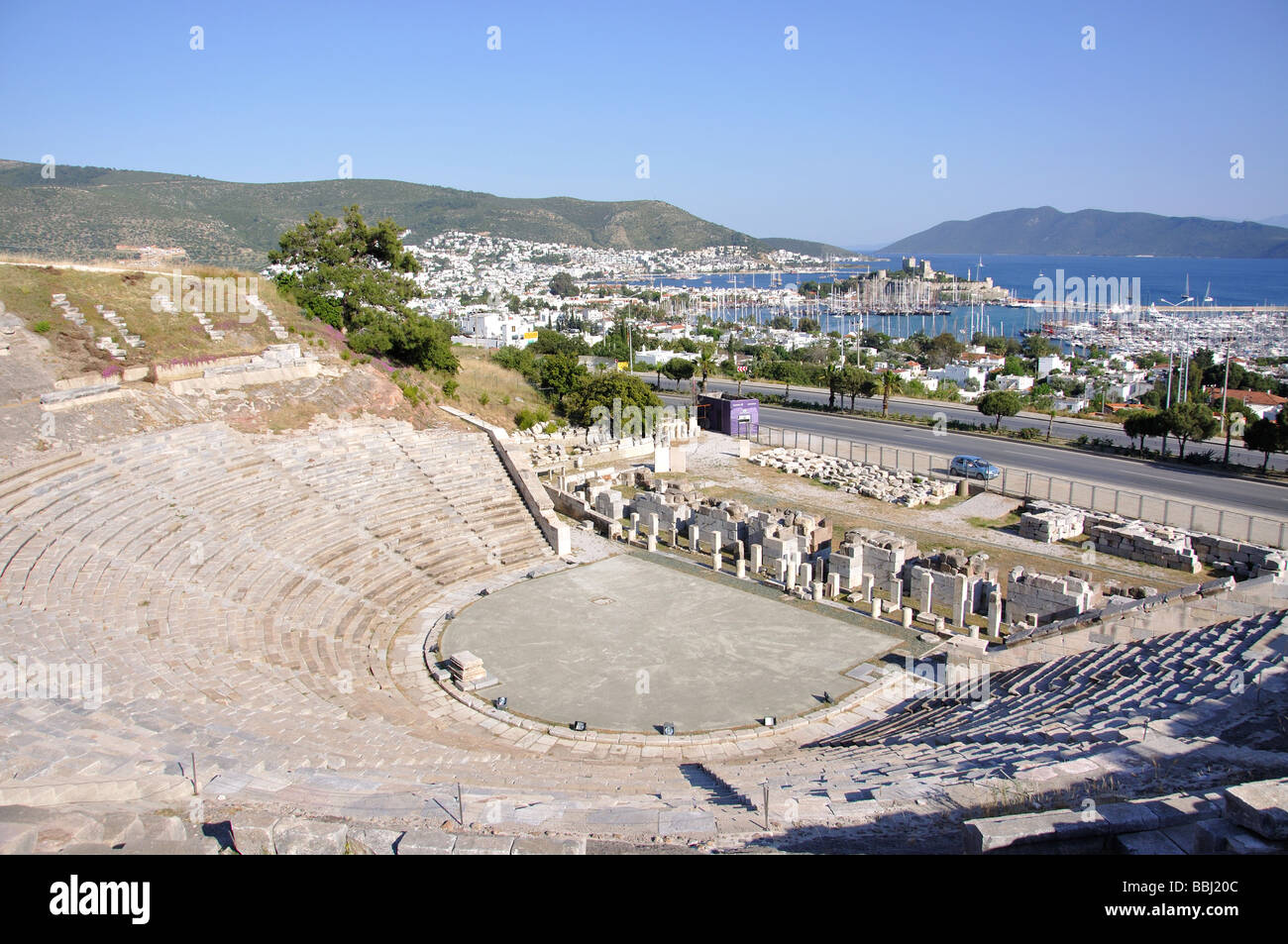 Theatre of Halicarnassus and harbour, Bodrum, Bodrum Peninsula, Mugla