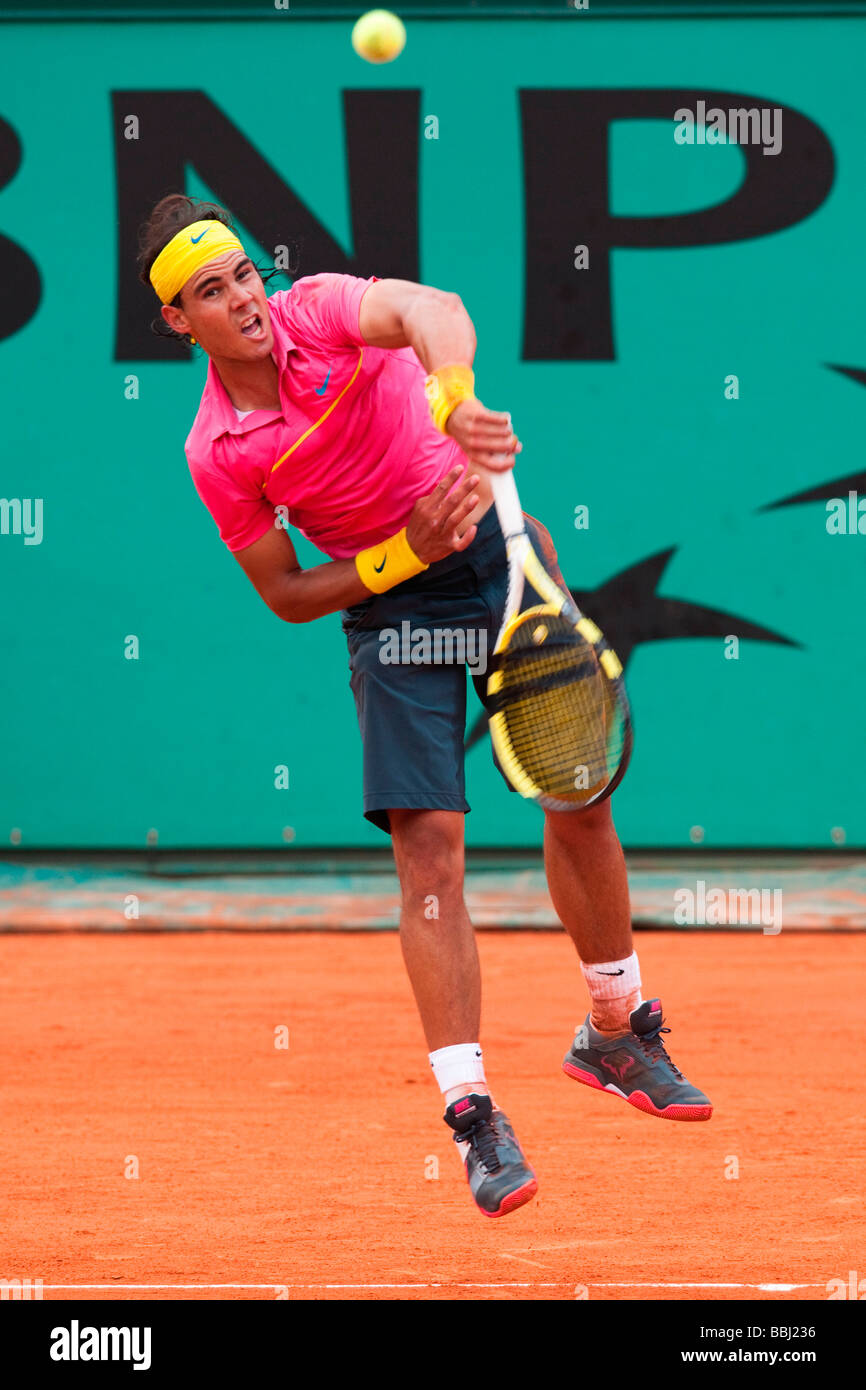 Paris,France RAFAEL NADAL in grand slam french international tennis open of roland garros 2009 from may 22 to 5 th june Stock Photo