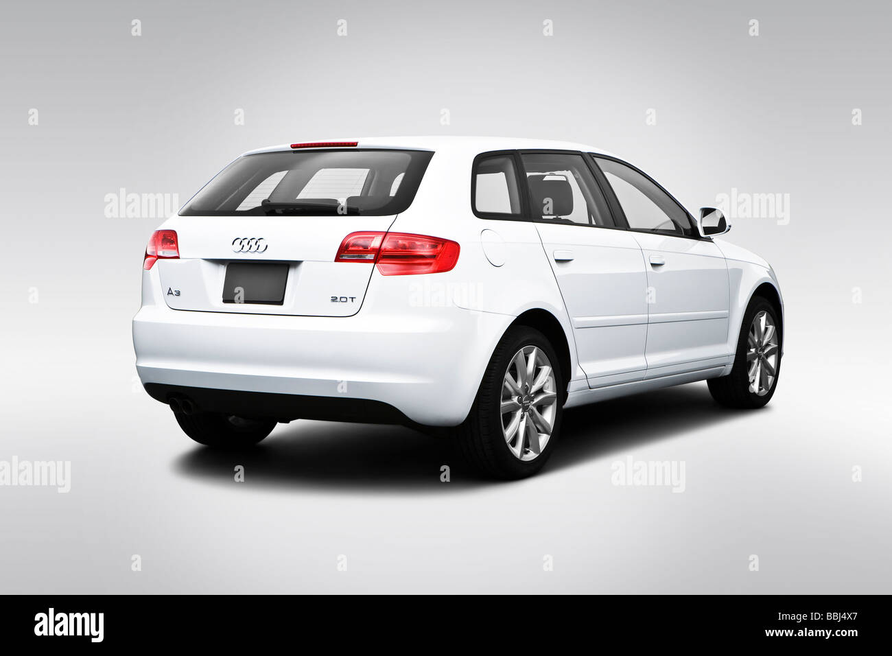 2009 Audi A3 2.0T in White - Rear angle view Stock Photo - Alamy