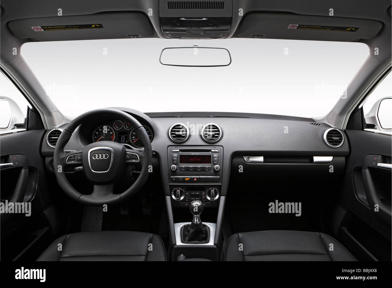 2009 audi a3 2 0t in white dashboard hires stock photography and