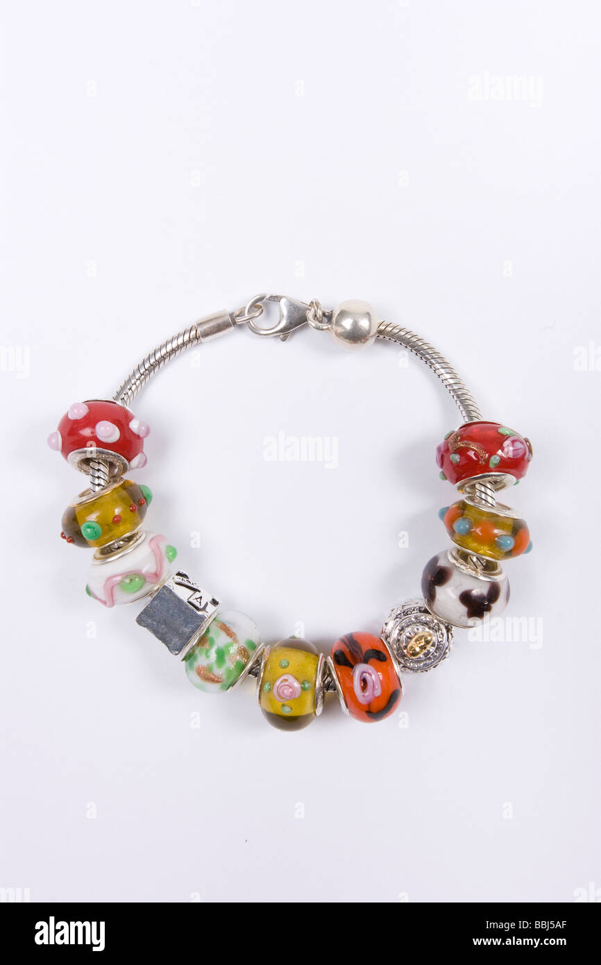 Fake pandora charm bracelet and charms Stock Photo - Alamy