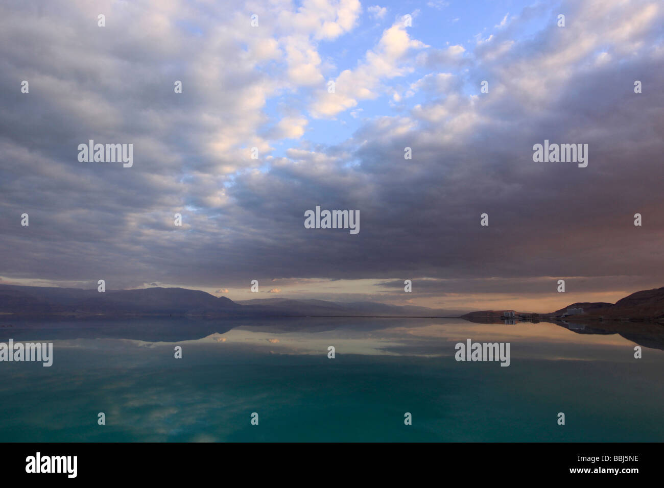 Twilight at the Dead Sea Stock Photo