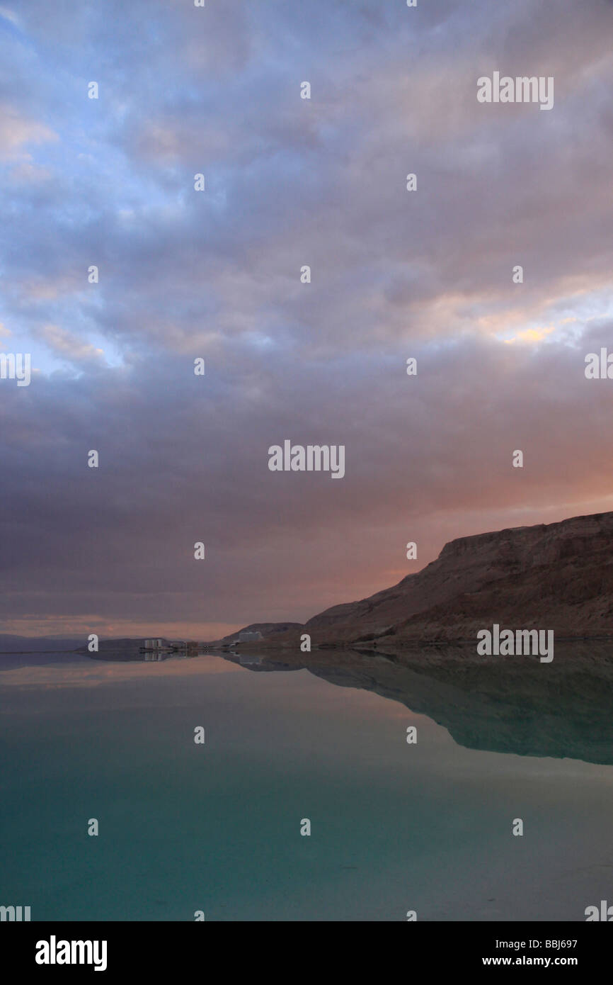 Twilight at the Dead Sea Stock Photo