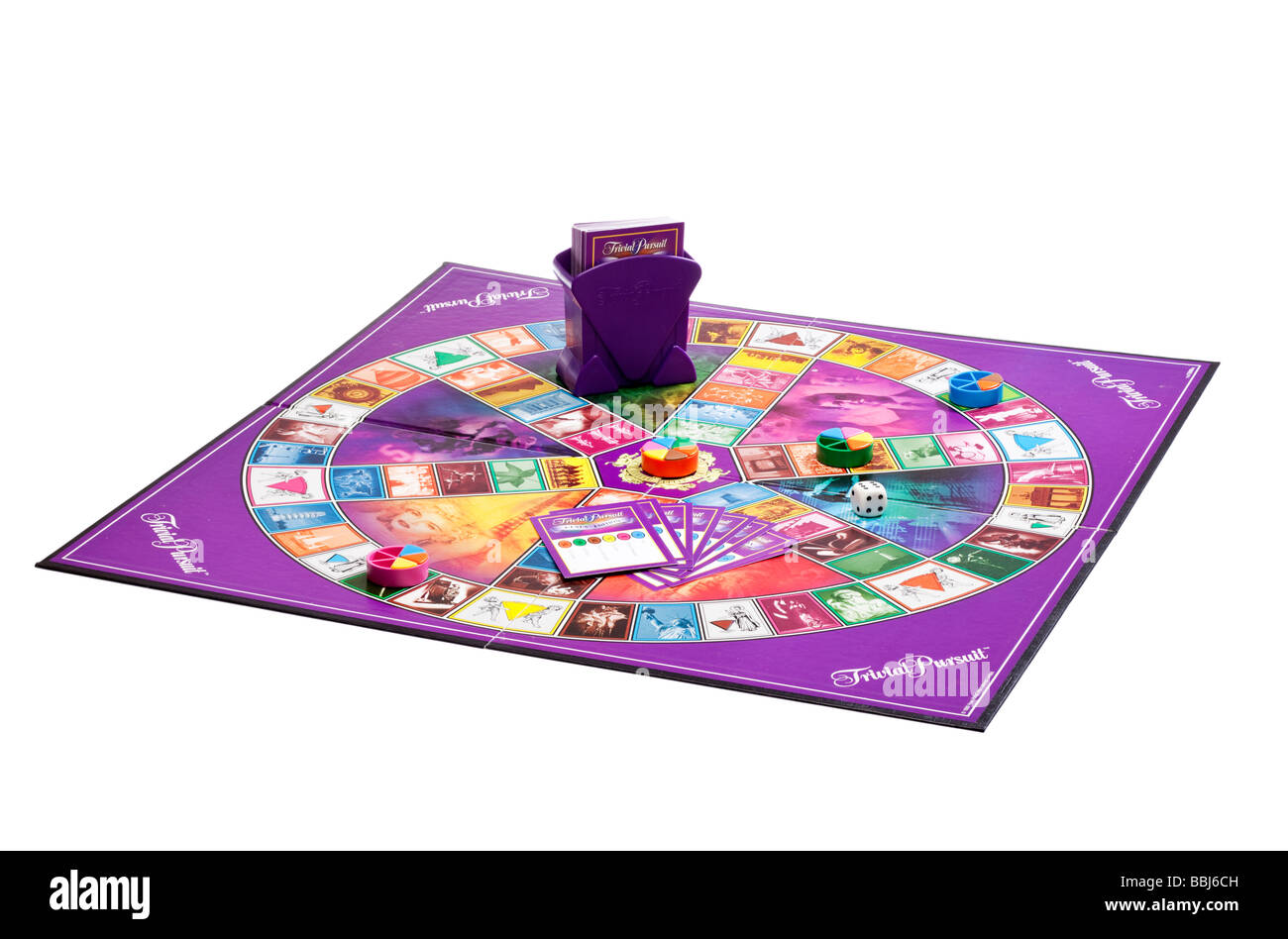 Trivial Pursuit board game with pieces Stock Photo