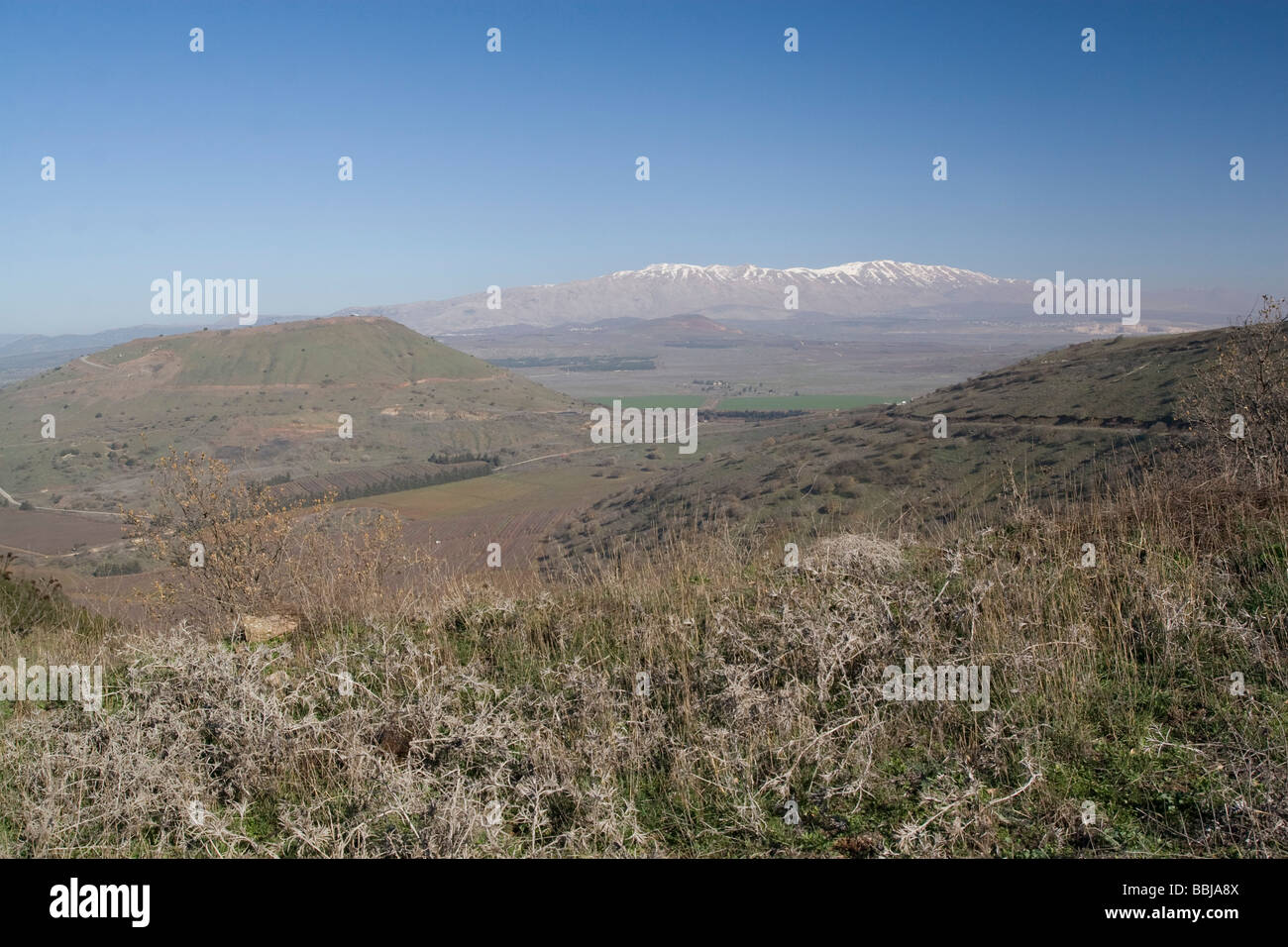 Israel Golan Heights The Bental and Hermon mountains in the background ...