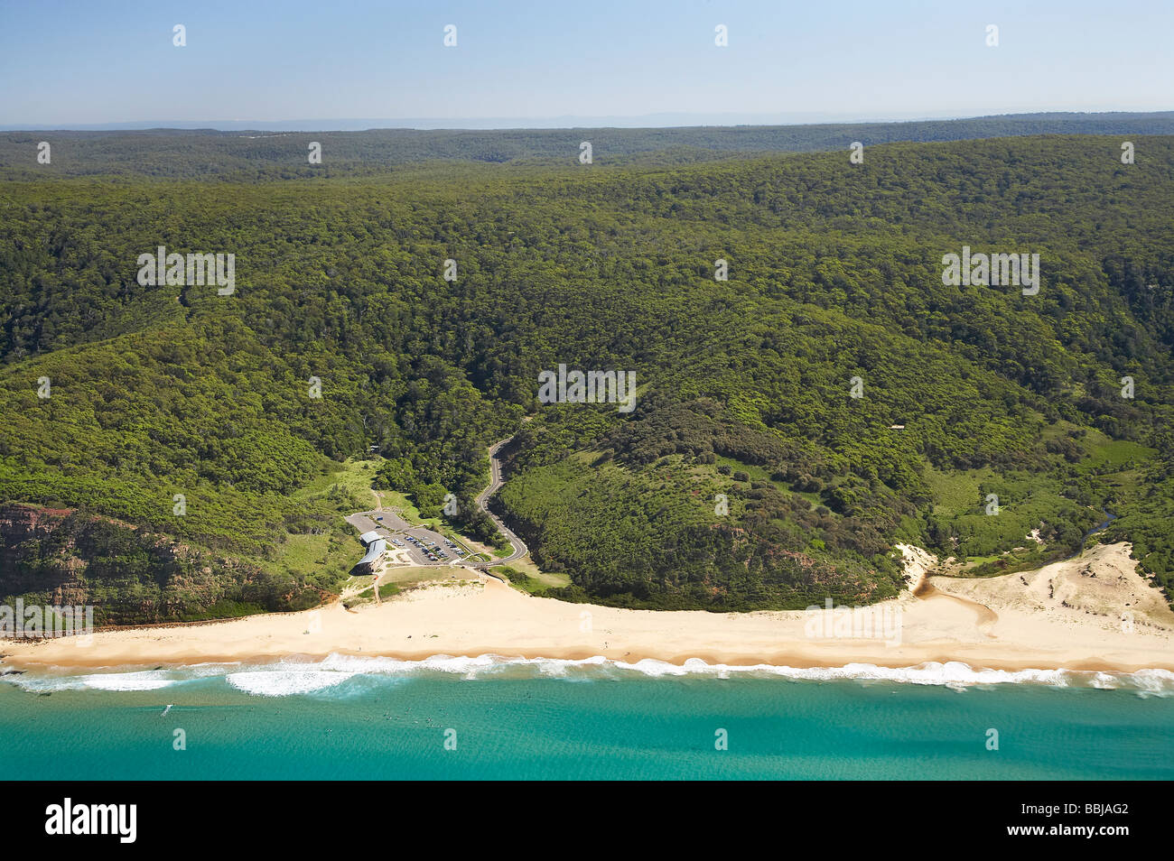 Garie Beach Royal National Park south of Sydney New South Wales Australia aerial Stock Photo
