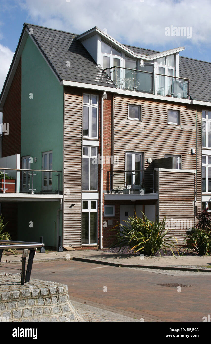 Contemporary modern housing St Mary's Island Chatham Kent UK Stock Photo