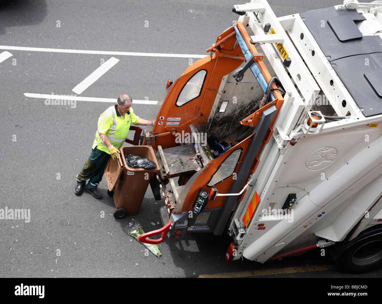 Rubbish collection in Sutton, Surrey Stock Photo Alamy