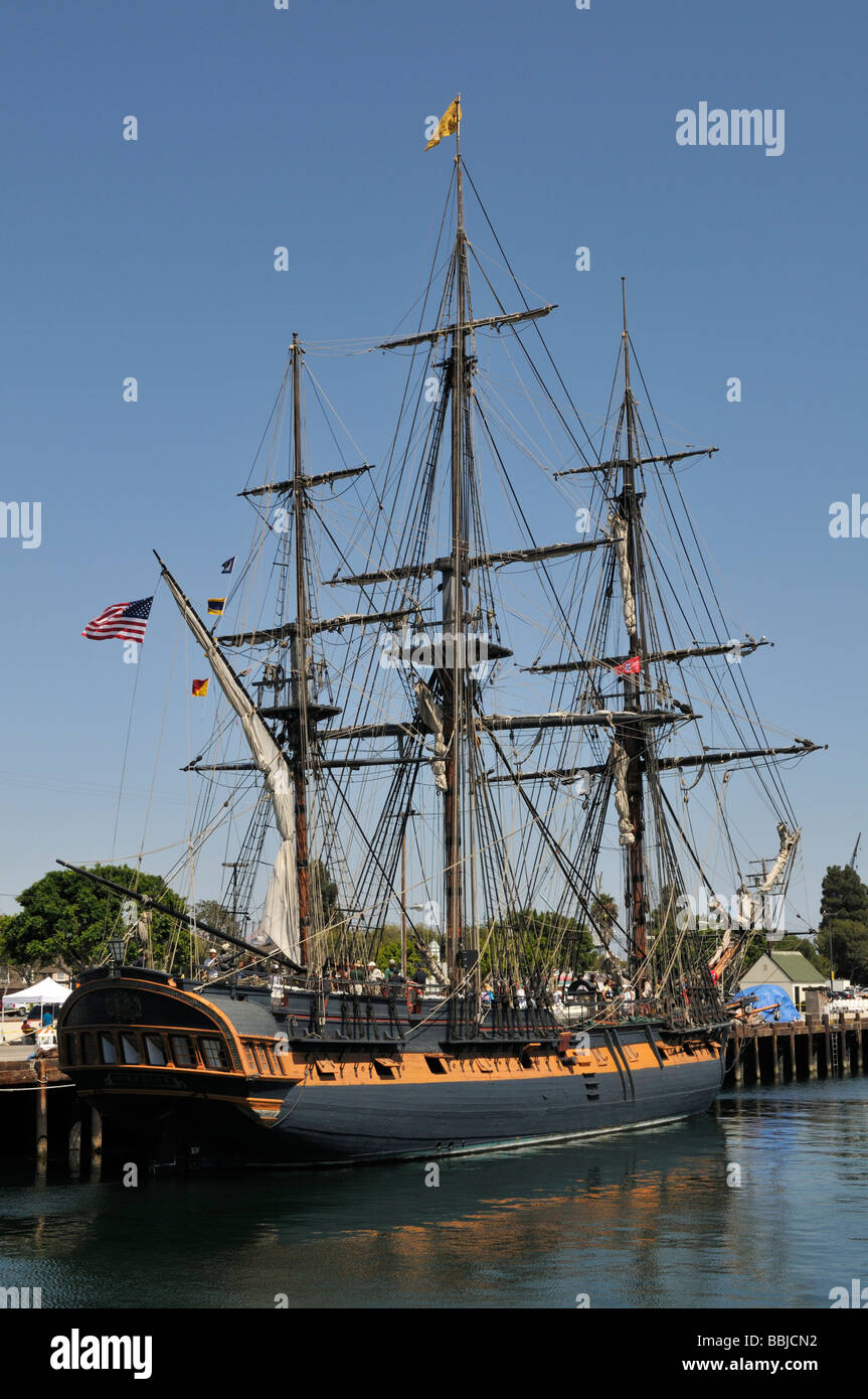 Classic style tall ship HMS Surprise Stock Photo Alamy