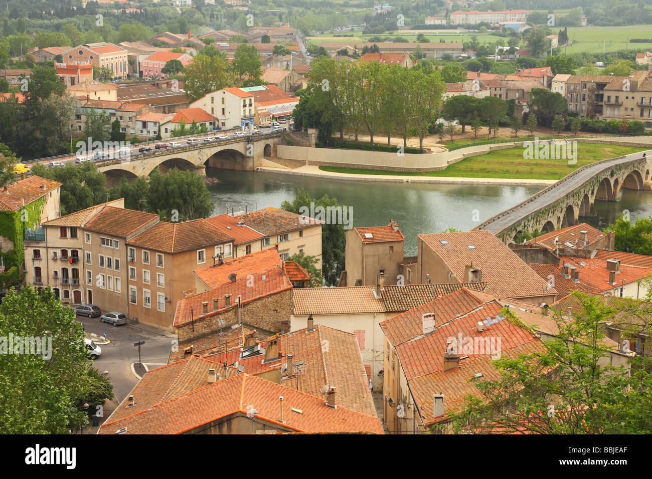 River Orb Beziers Herault LanguedocRoussillon France Stock Photo Alamy
