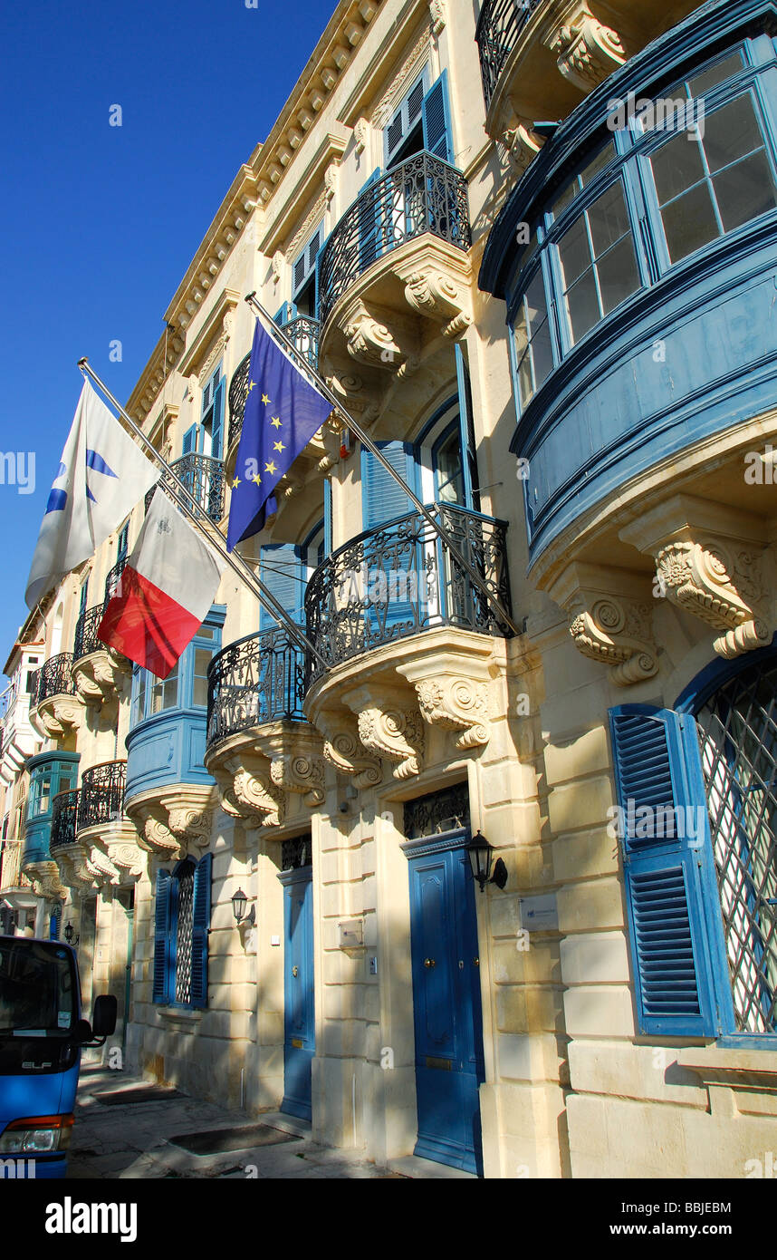 MALTA. Mediterranean Bank building on Triq il-Mediteran in Valletta. 2009. Stock Photo