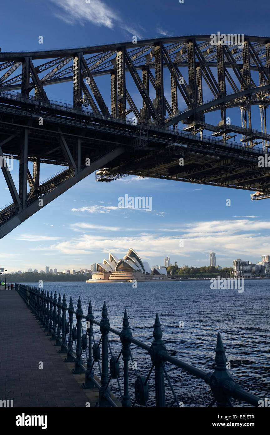 Sydney Harbour Bridge Sydney Opera House and CBD Sydney New South Wales Australia Stock Photo