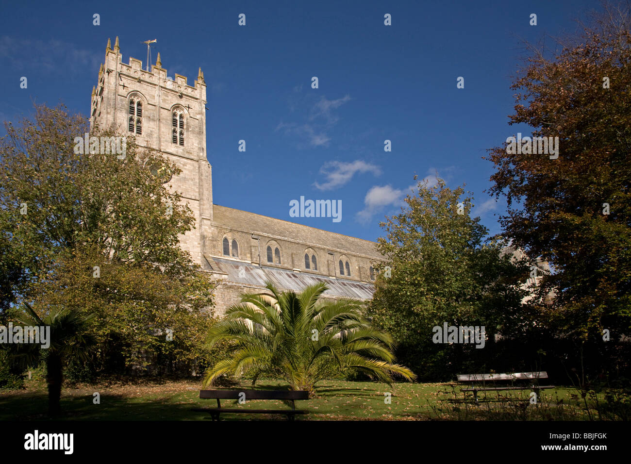 Wick United Kingdom England GB Christchurch Priory Church Hampshire  Stock Photo