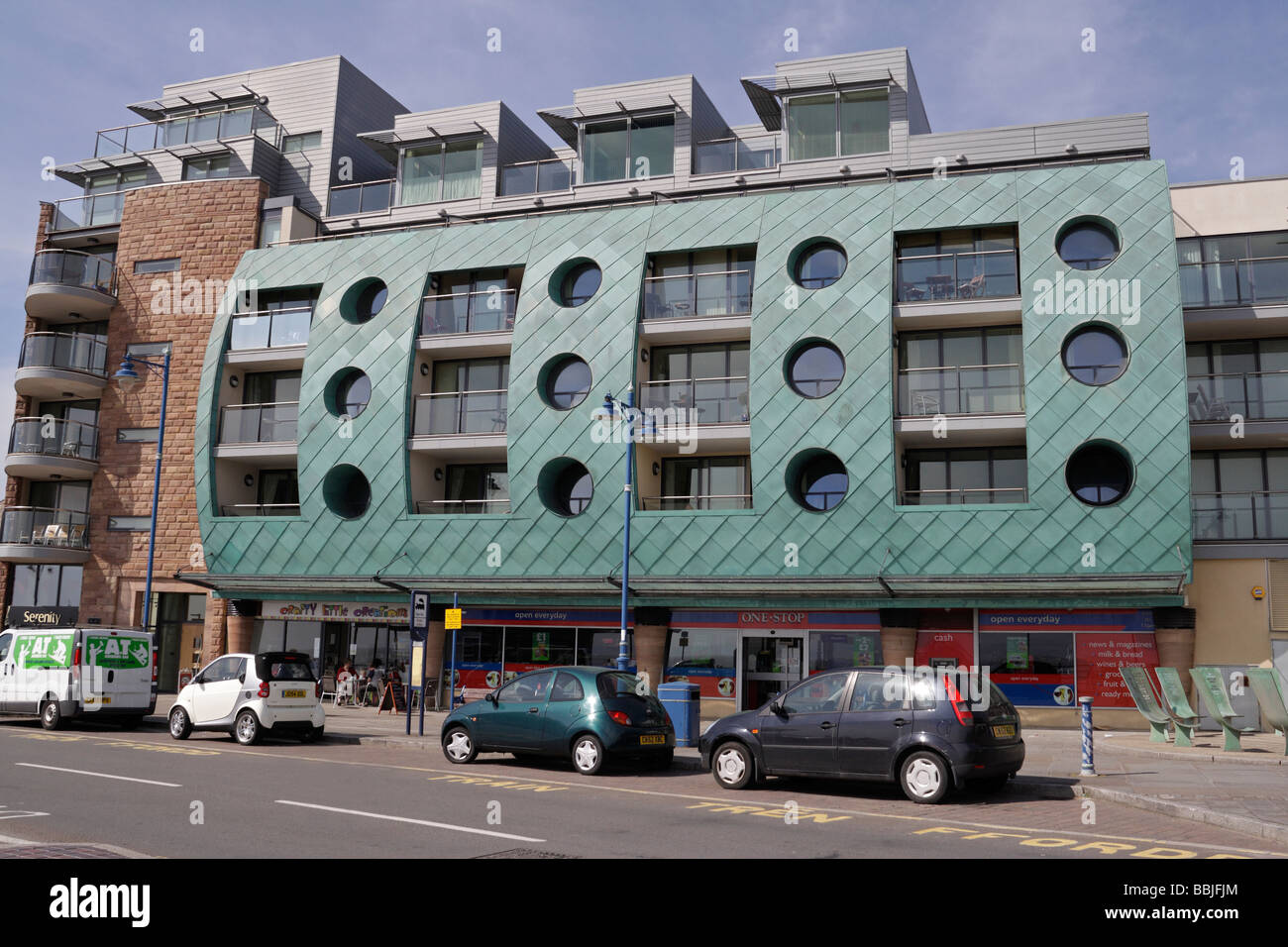 Esplanade House, seafront apartments, Porthcawl Wales UK, award winning
