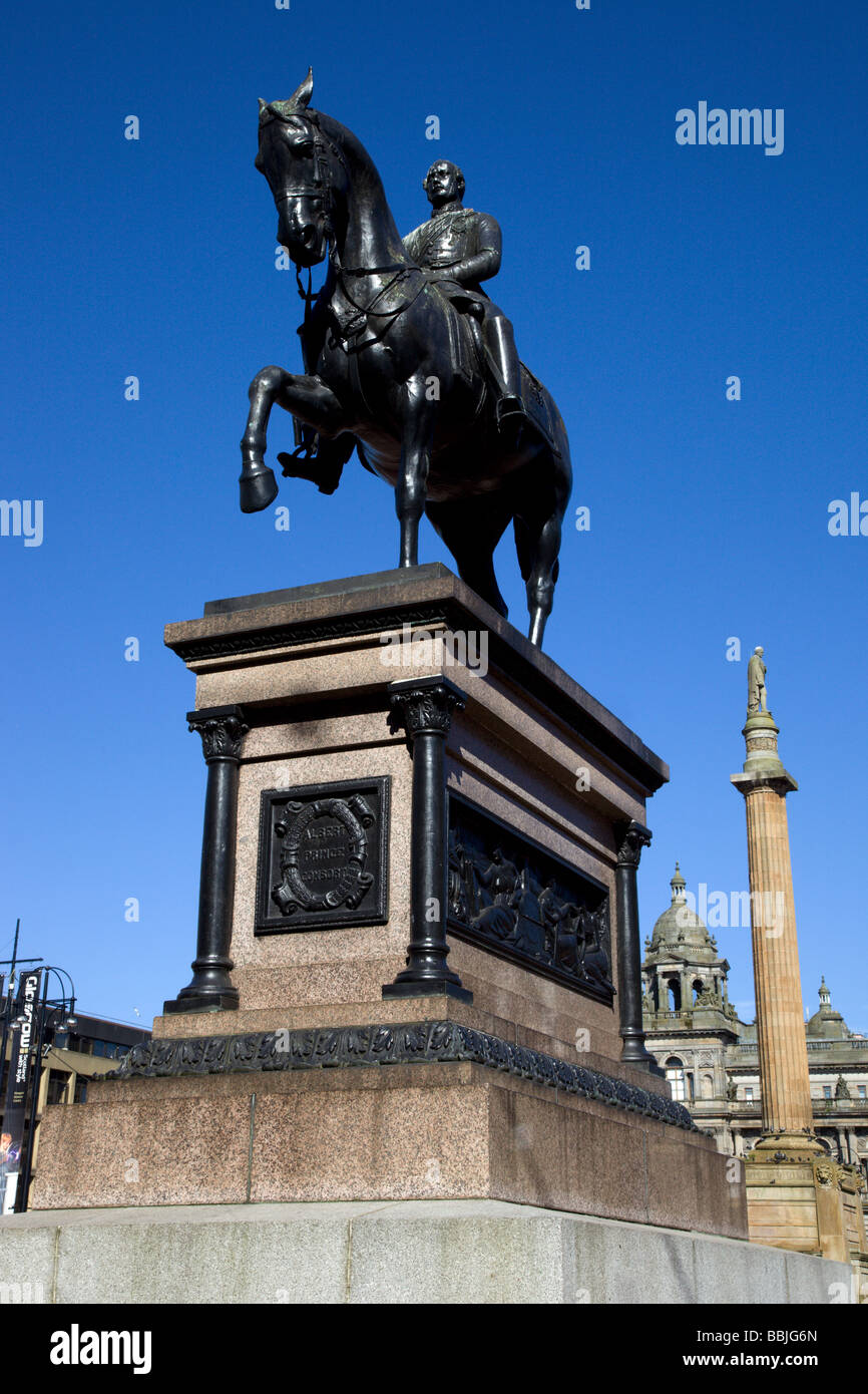 Statue of Prince Albert in Square Glasgow Stock Photo Alamy