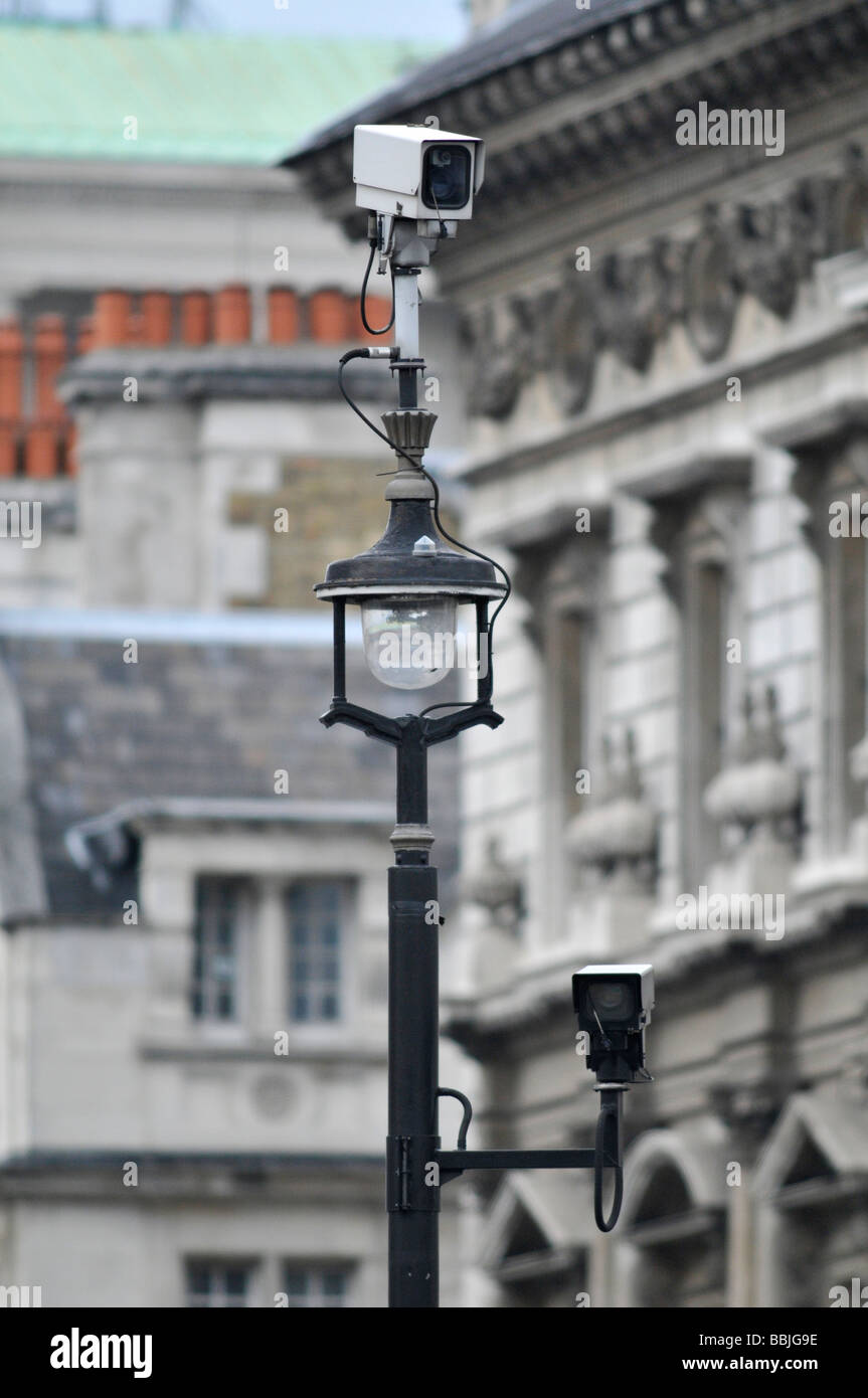 Security surveillance cameras in Whitehall, London Stock Photo Alamy