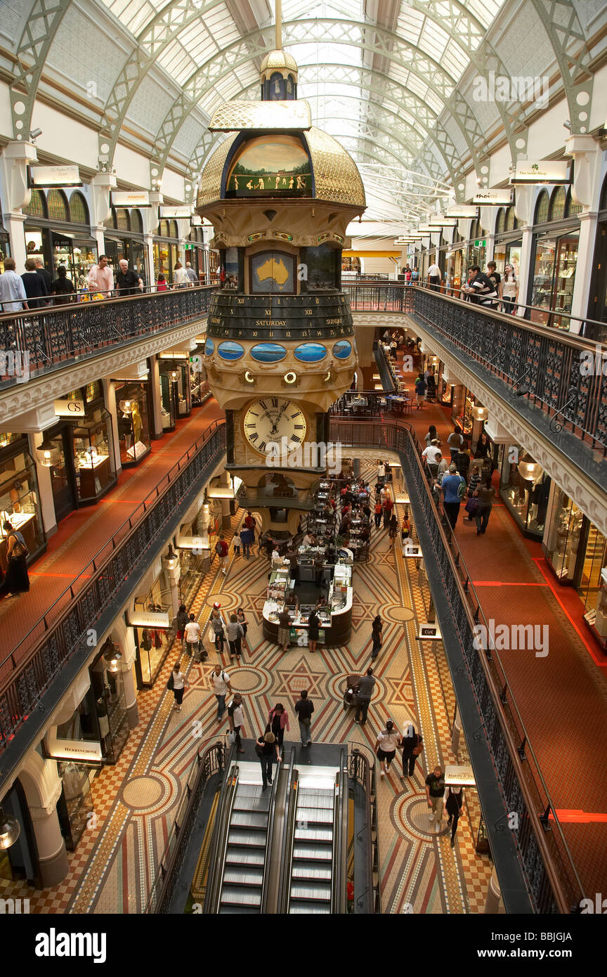 The Historic Queen Victoria Building Shopping Mall Sydney New South Wales Australia Stock Photo