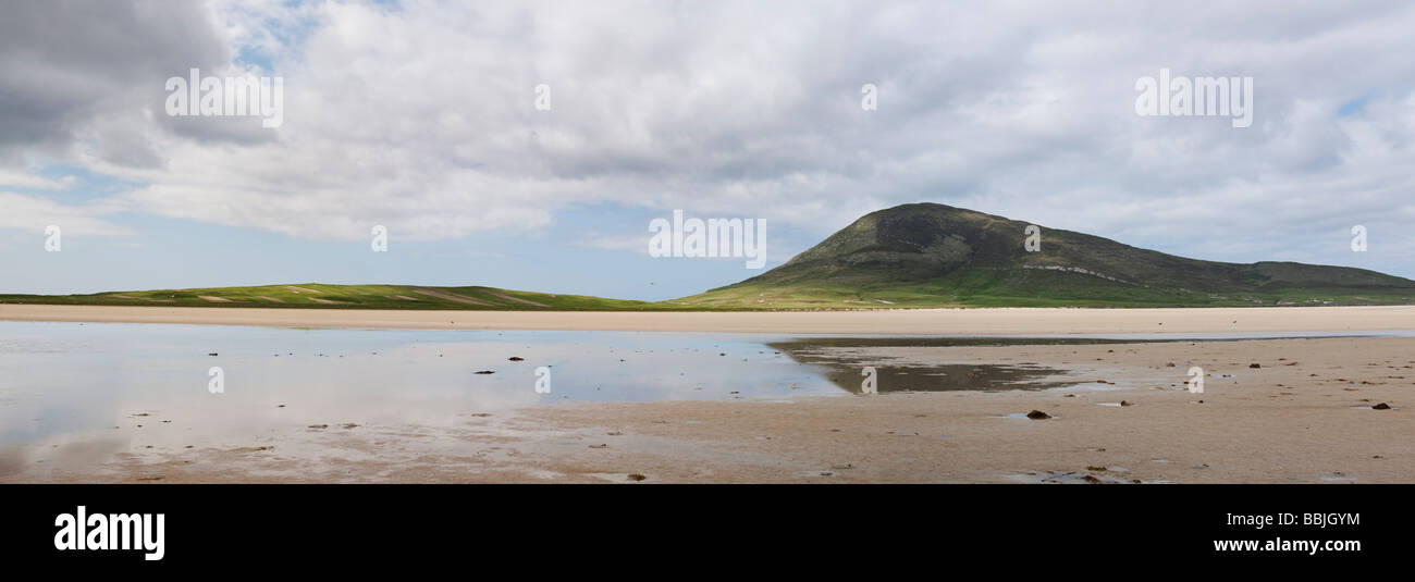 Traigh Scarista beach, Isle of Harris, Outer Hebrides, Scotland.  Panoramic Stock Photo