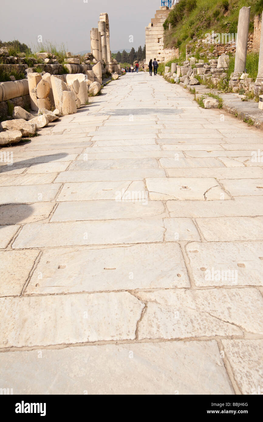 Ancient marble road leading into Ephesus in Turkey Stock Photo Alamy