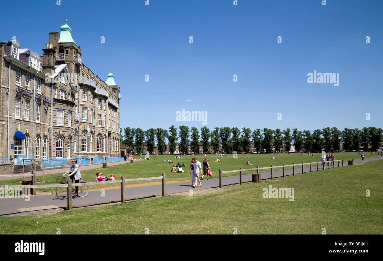 People in the park on a summers day, Parkers Piece, Cambridge UK Stock Photo