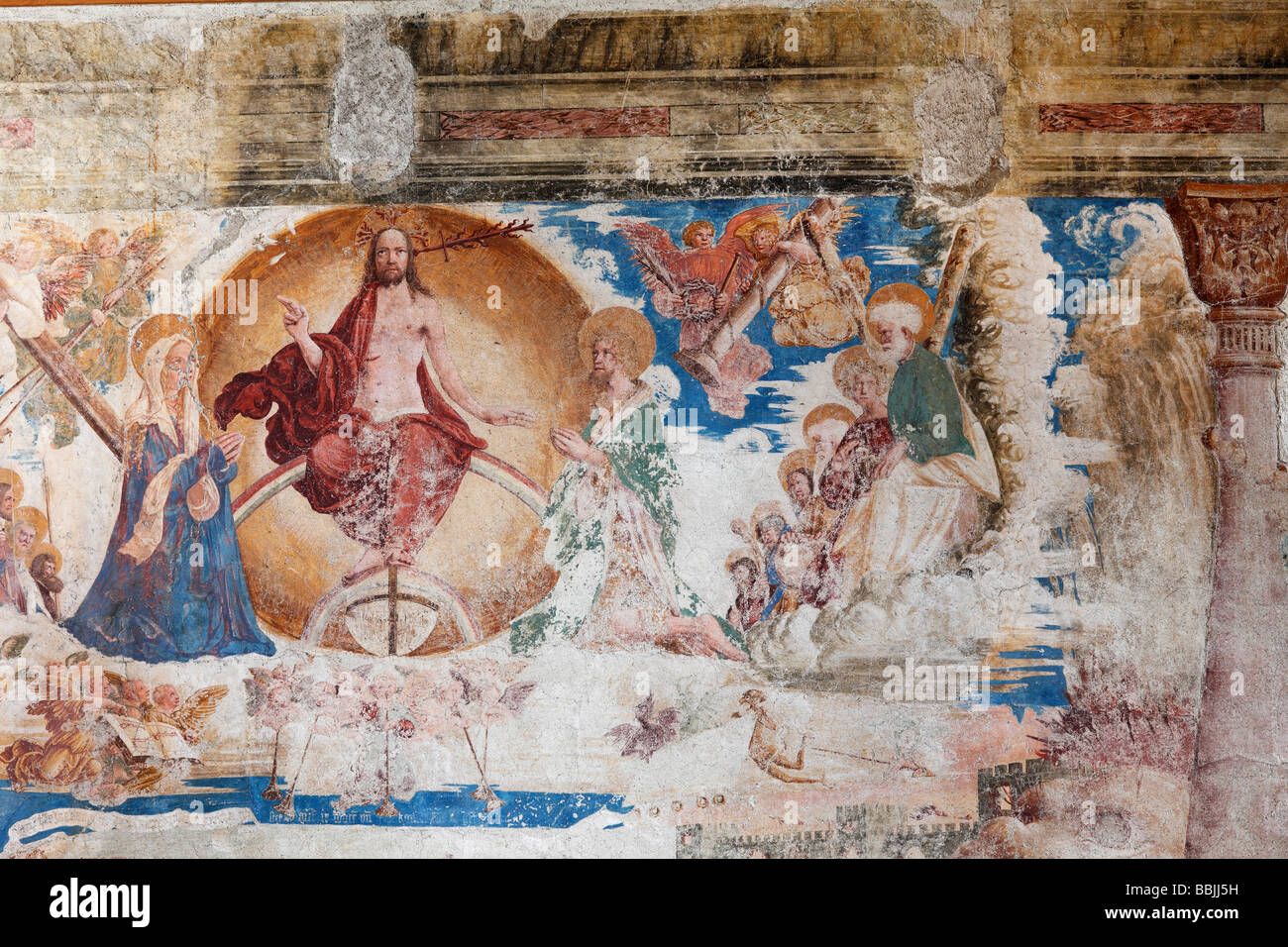 Fresco of the last judgement in the collegiate church, Stift Millstatt  convent, Carinthia, Austria, Europe Stock Photo - Alamy