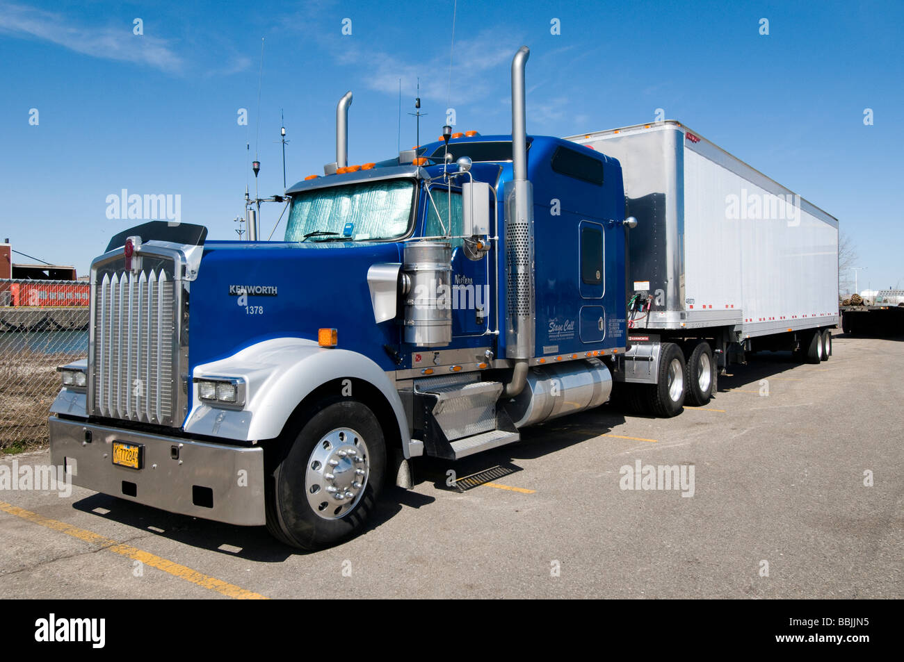 Kenworth truck at parking lot, Toronto Stock Photo