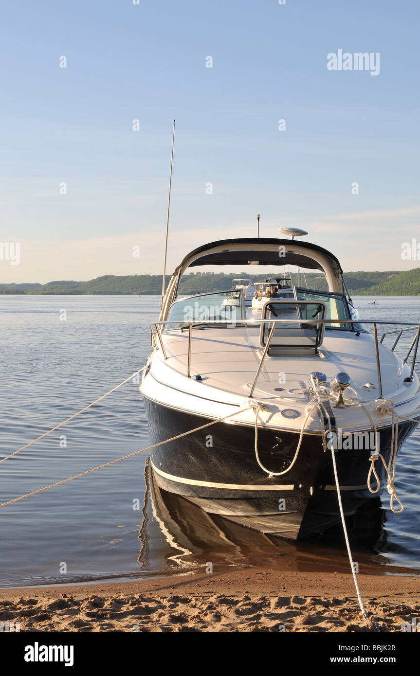 Anchored boat Stock Photo Alamy
