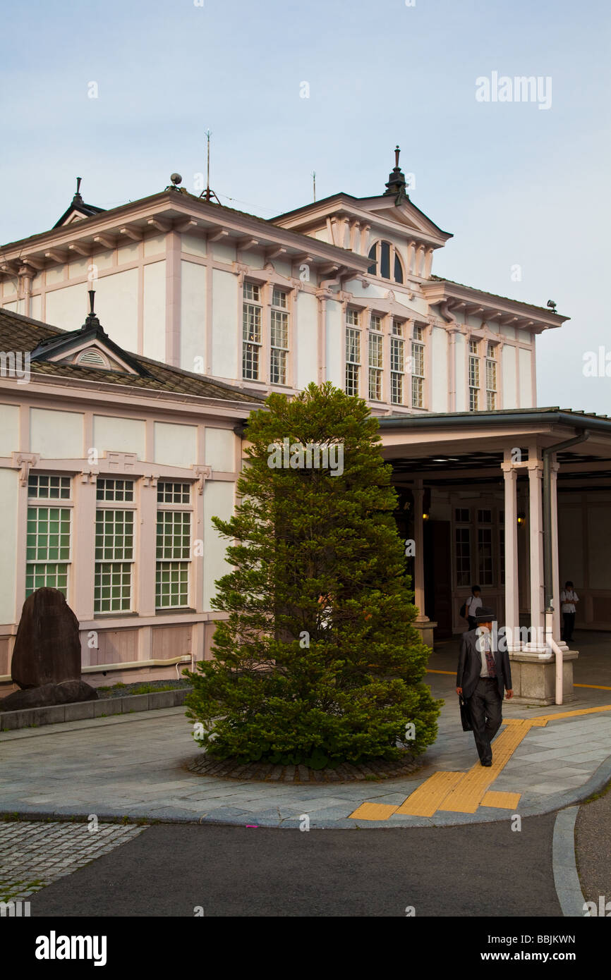 JR Nikko Station is the oldest wooden building in JR Eas Stock Photo