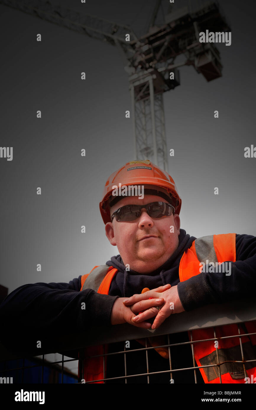 Construction Worker Yorkshire Stock Photo Alamy