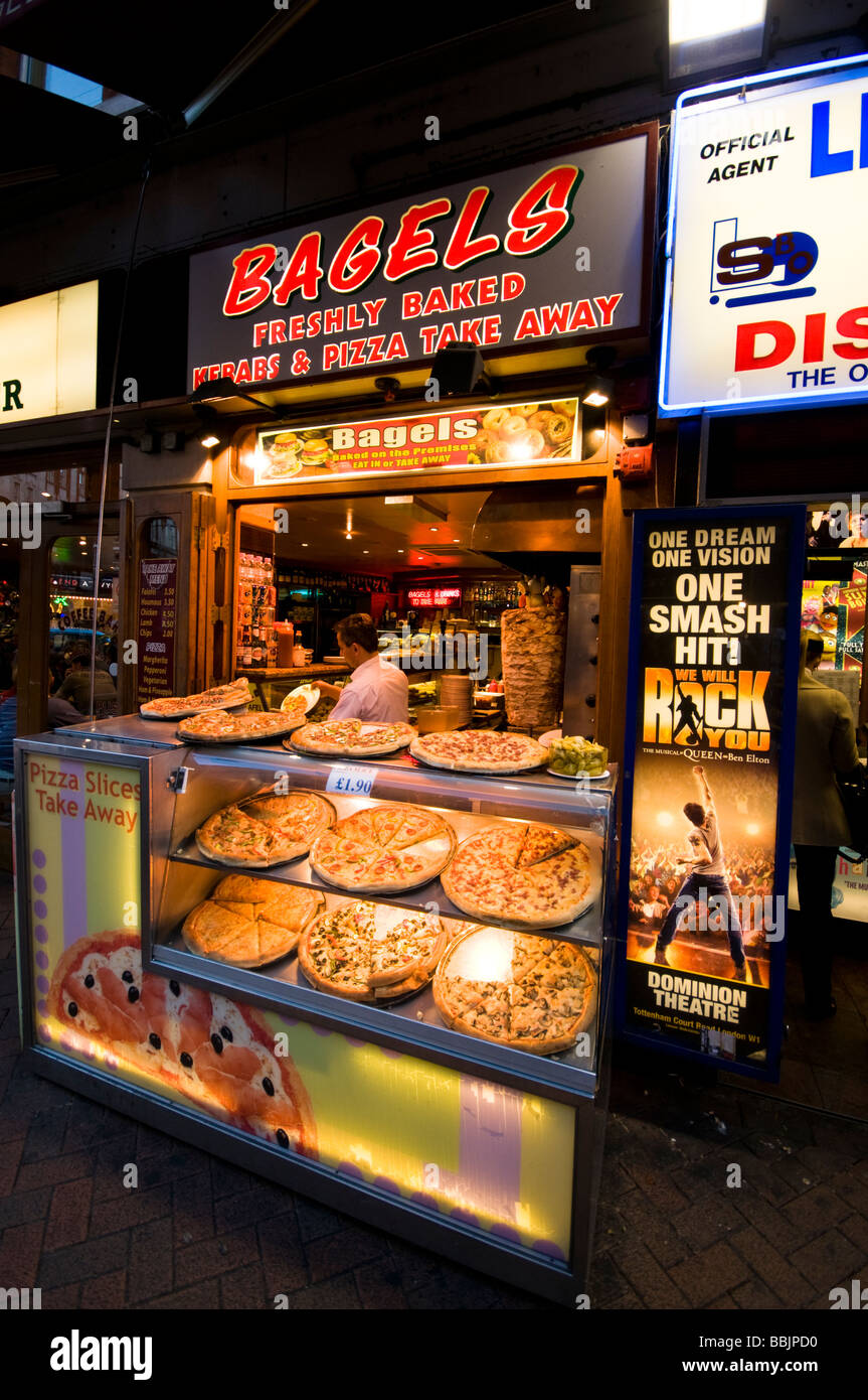 Takeaway food shop, Central London, UK Stock Photo