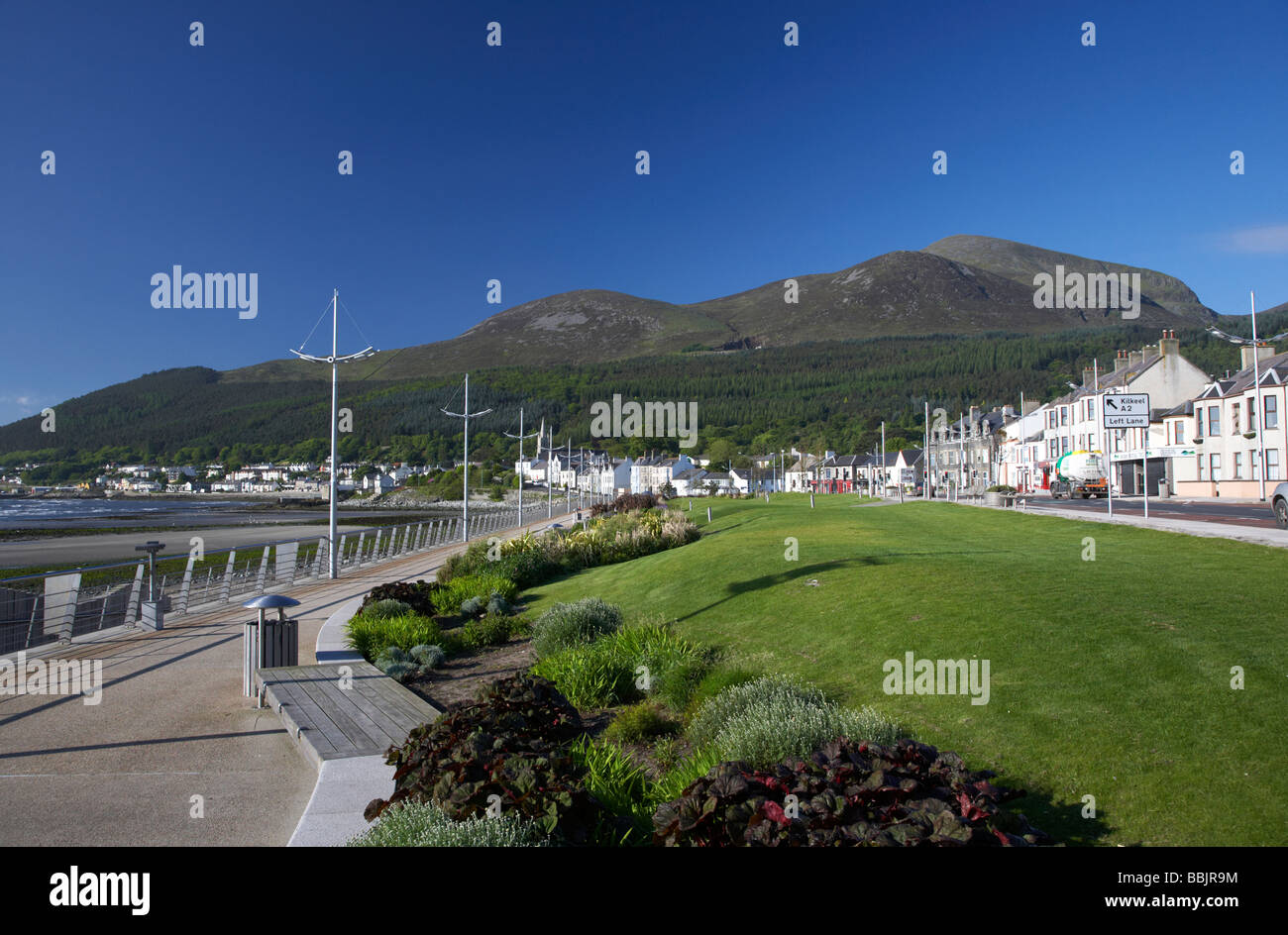 promenade walkway newcastle county down beneath the mourne mountains