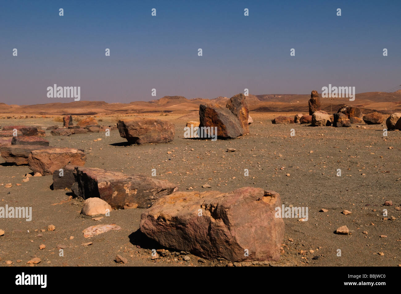 Ramon Rocks Volcanic rocks at the centre of Makhtesh Ramon Crater a geological ...