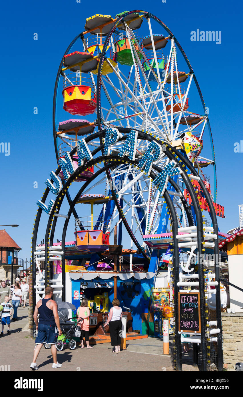 Luna Park on the harbourfront in South Bay, Scarborough, East Coast, North Yorkshire, England Stock Photo