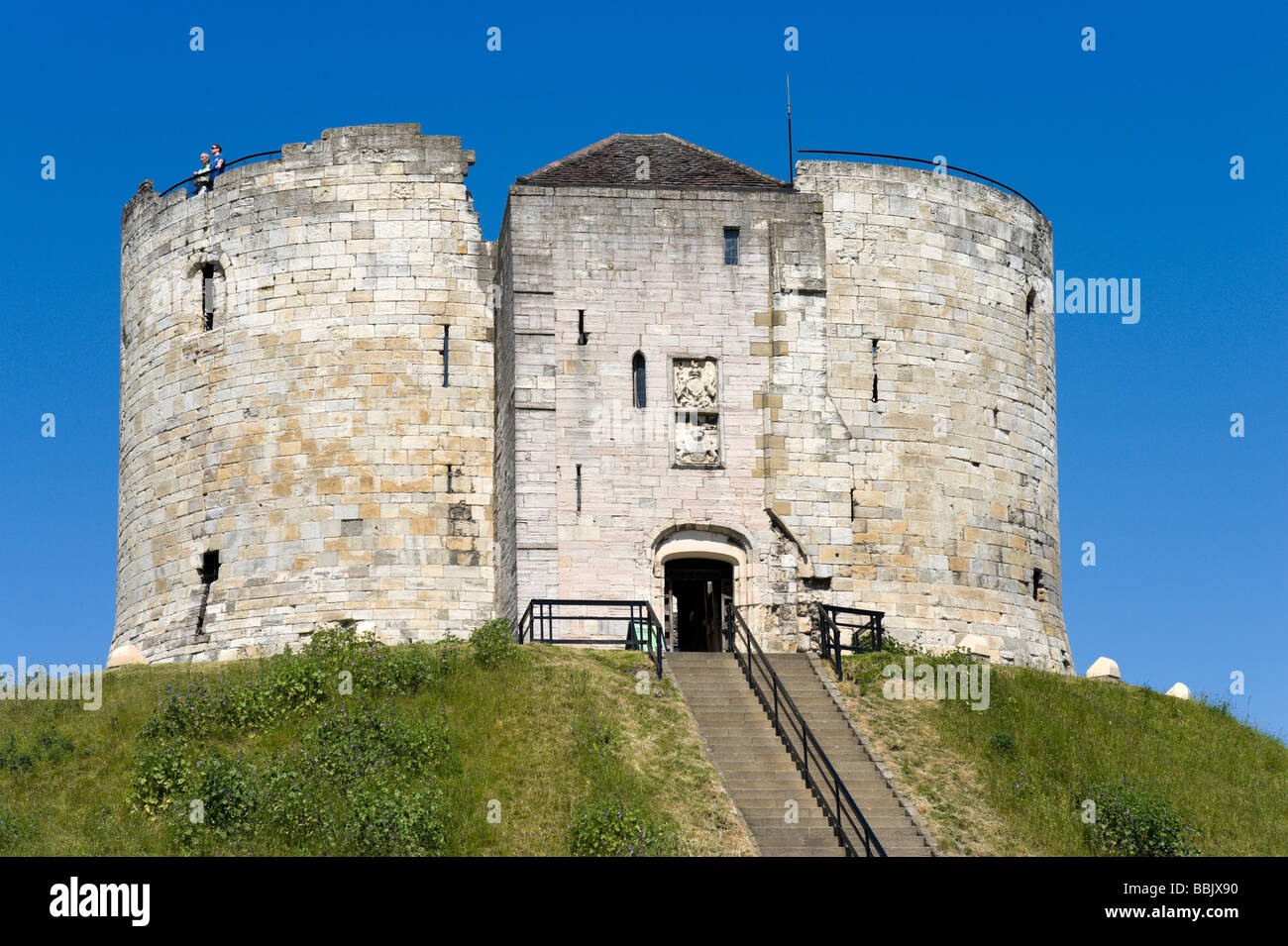 Clifford's Tower (a part of the old York Castle), York, North Yorkshire, England Stock Photo
