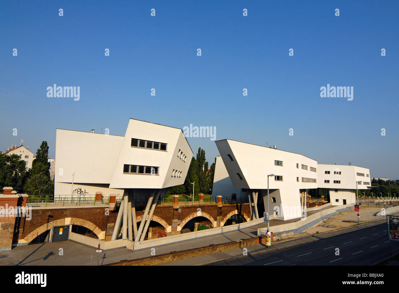 Spittelauer Lände Arcade Housing by Architect Zaha Hadid Vienna Austria