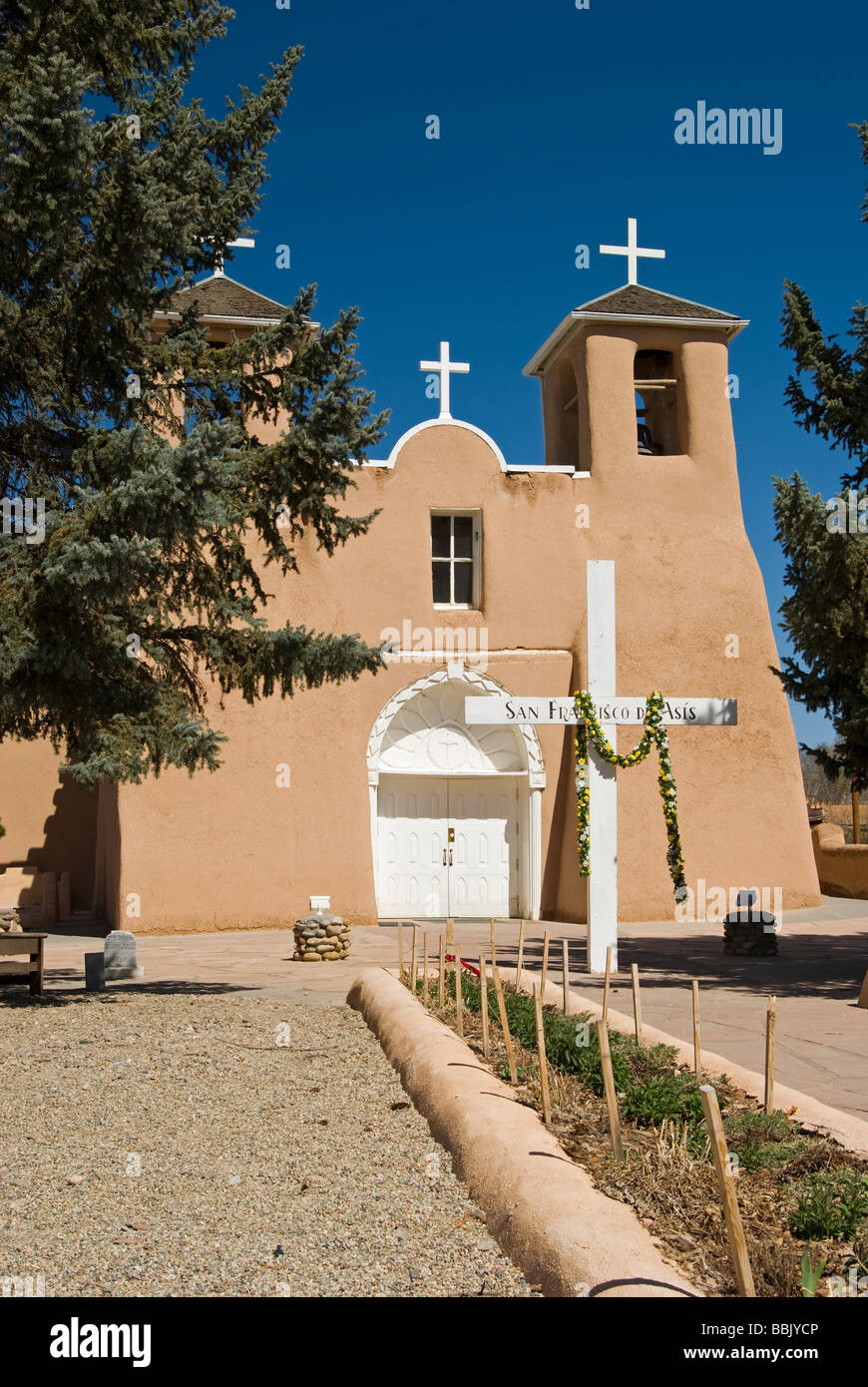 USA New Mexico Taos Ranchos de Taos San Francisco de Assis church Stock