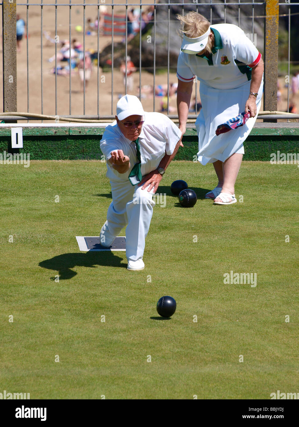 game of bowls Stock Photo