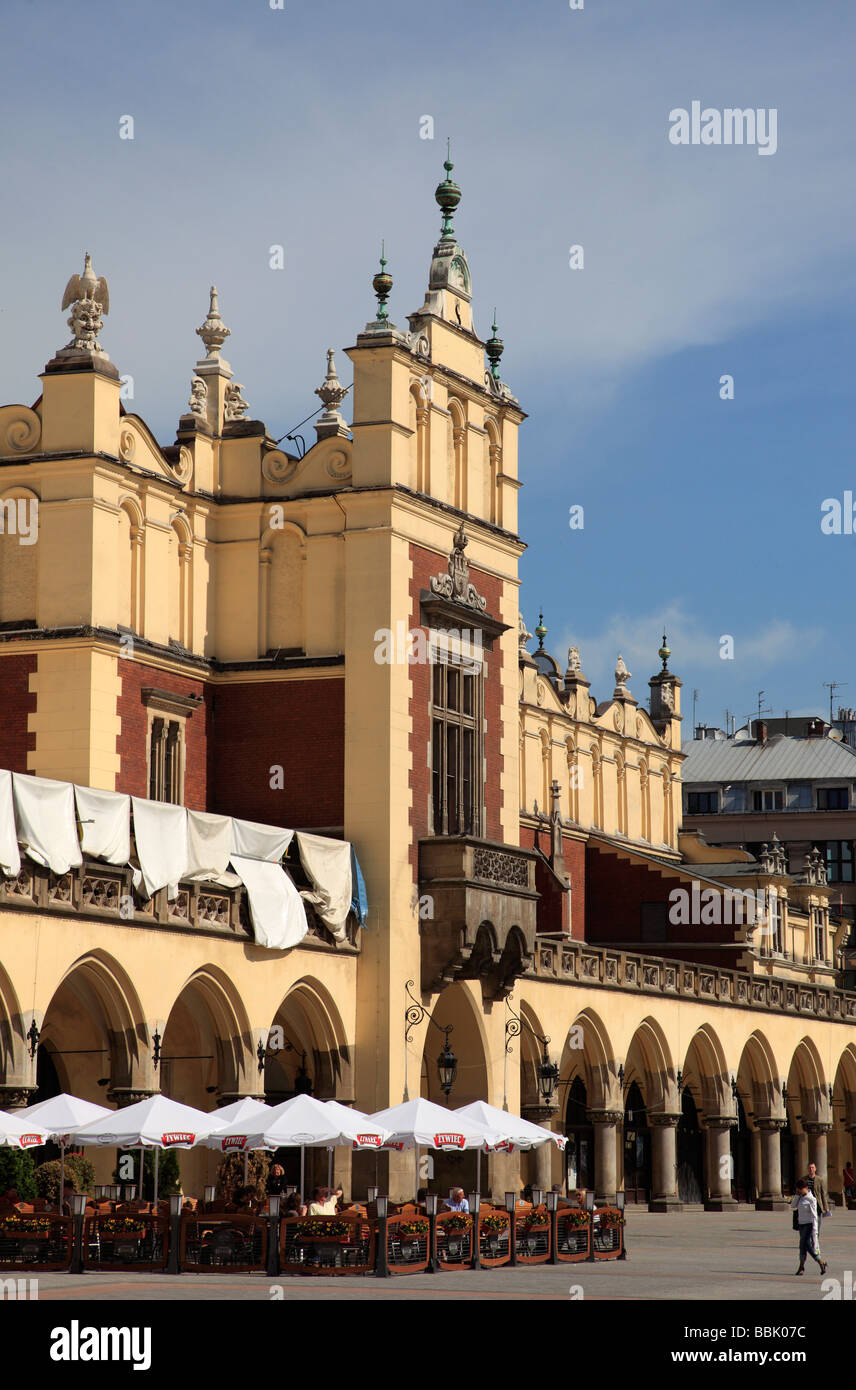 Poland Krakow Main Market Square Cloth Hall Stock Photo
