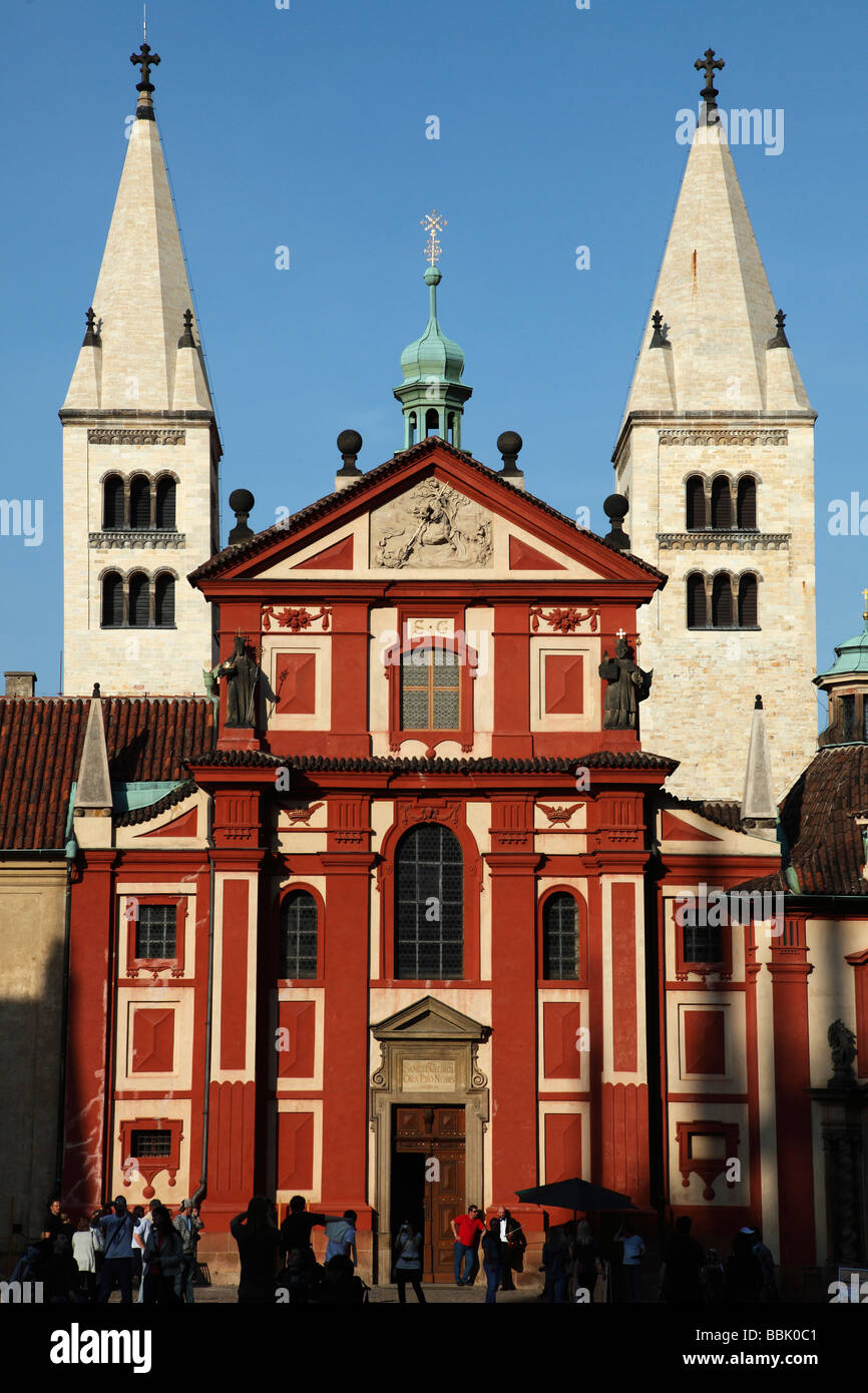 Czech Republic Prague St Georges basilica and convent Stock Photo