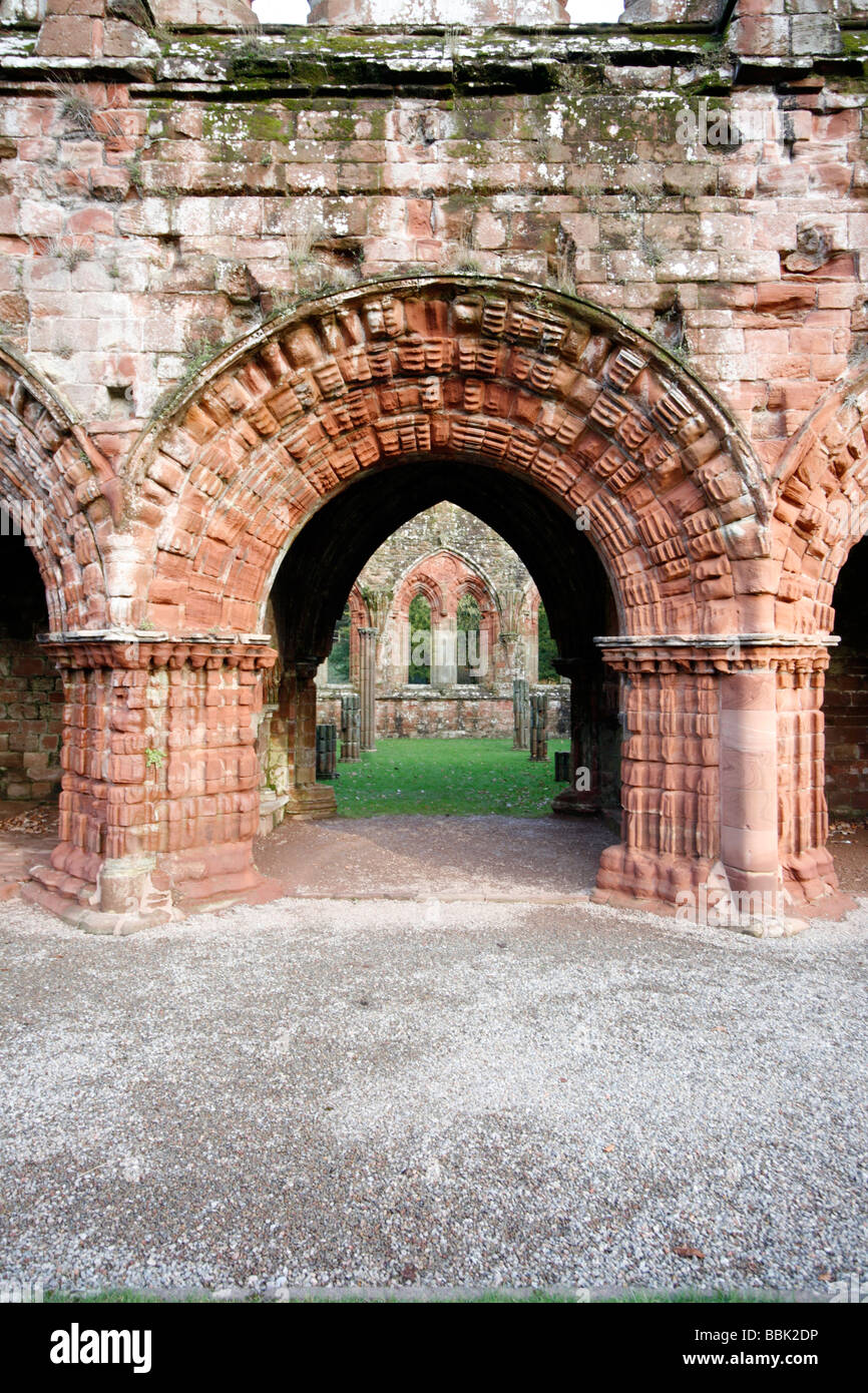 Example of a Norman Arch Furness Abbey near Barrow in Furness Cumbria