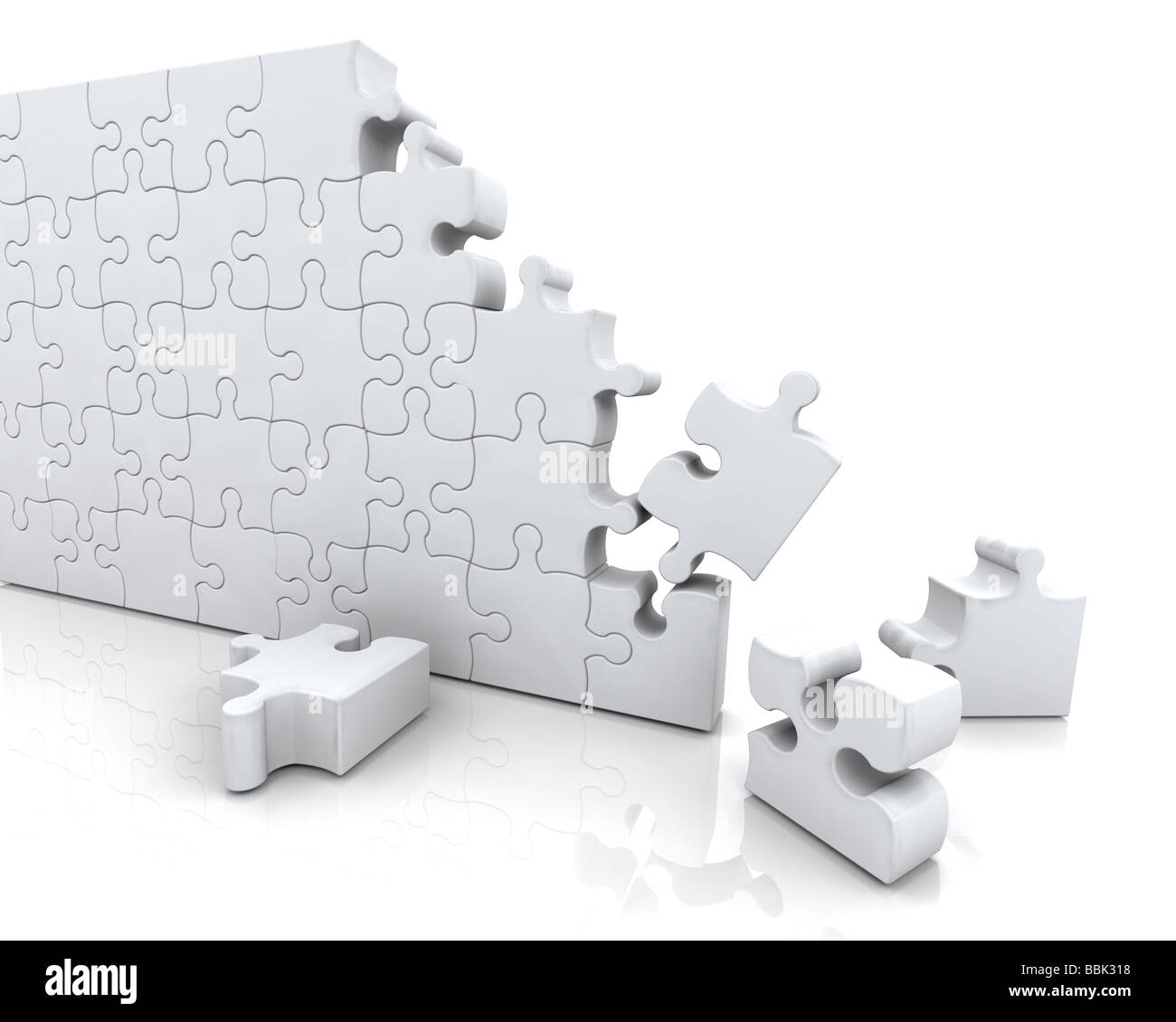 3D render of an unfinished jigsaw puzzle Stock Photo - Alamy