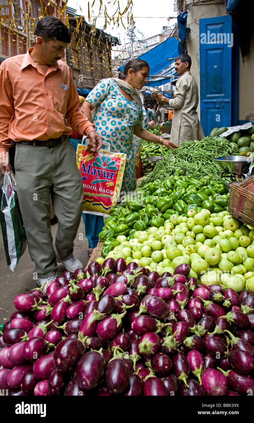People buying vegetables at a street market. Shimla. Himachal pradesh. India Stock Photo Alamy