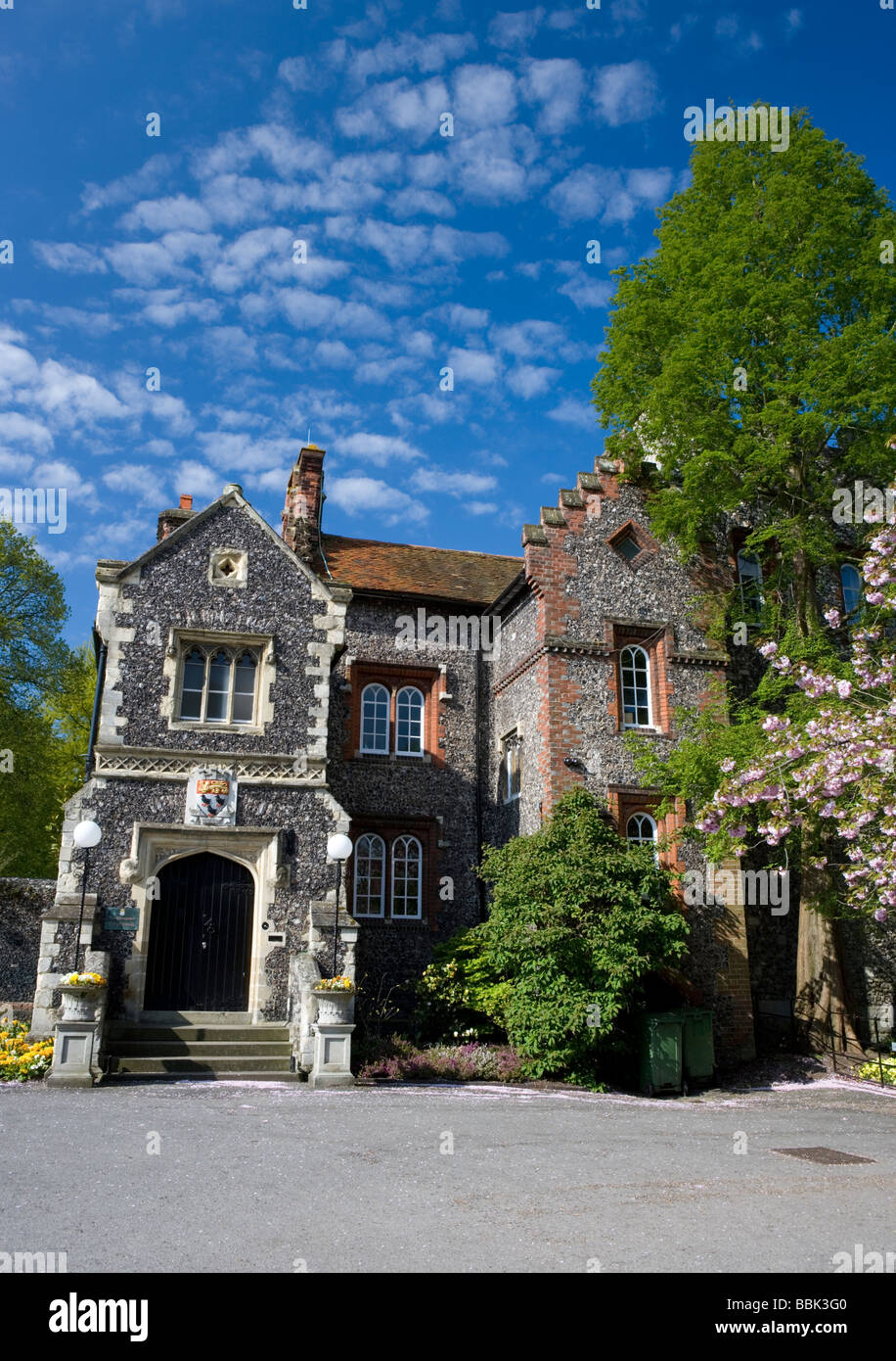 Tower House in Canterbury is used as the Lord Mayor's office, Kent, UK Stock Photo