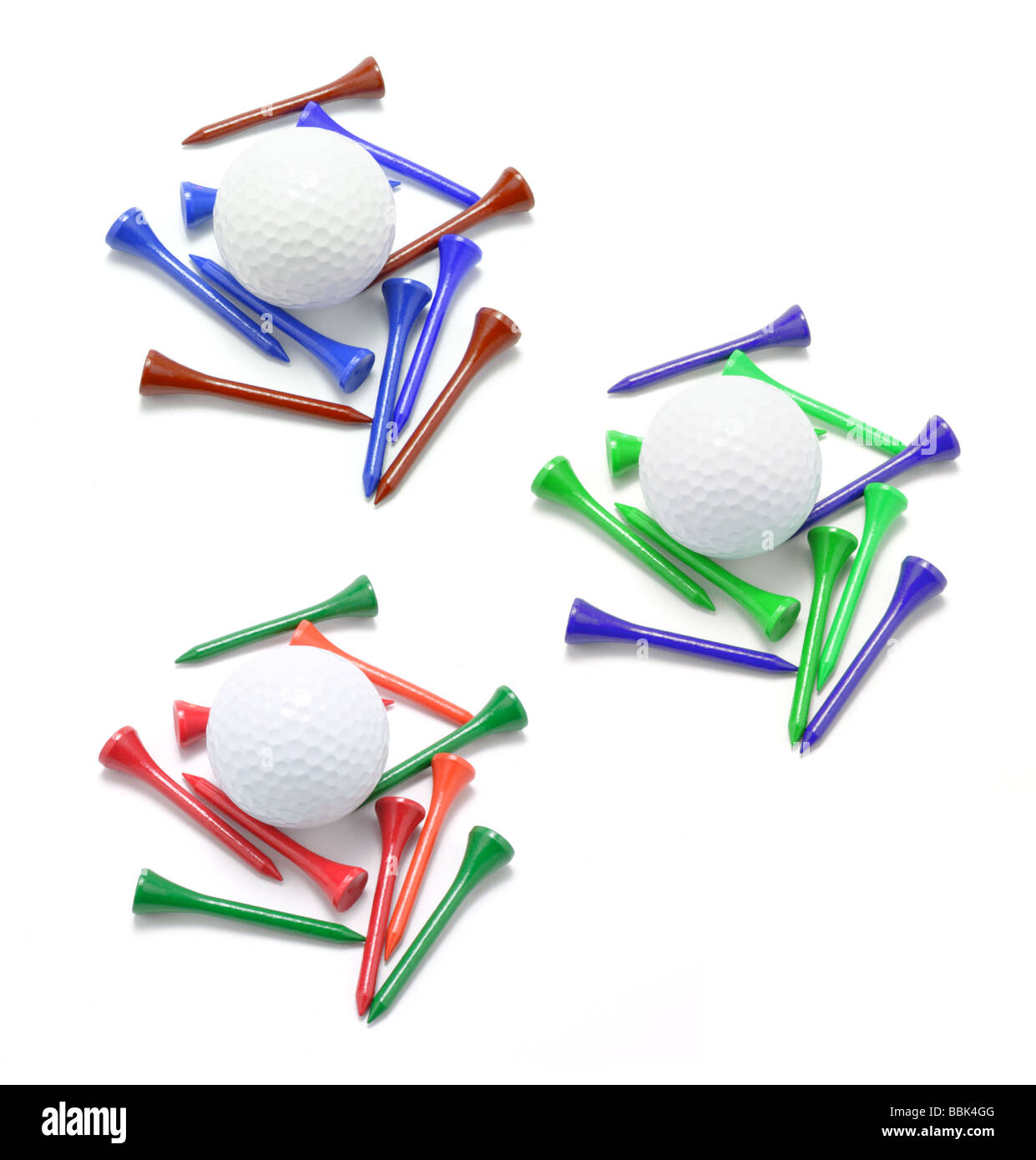 Golf Balls and Tees Stock Photo Alamy