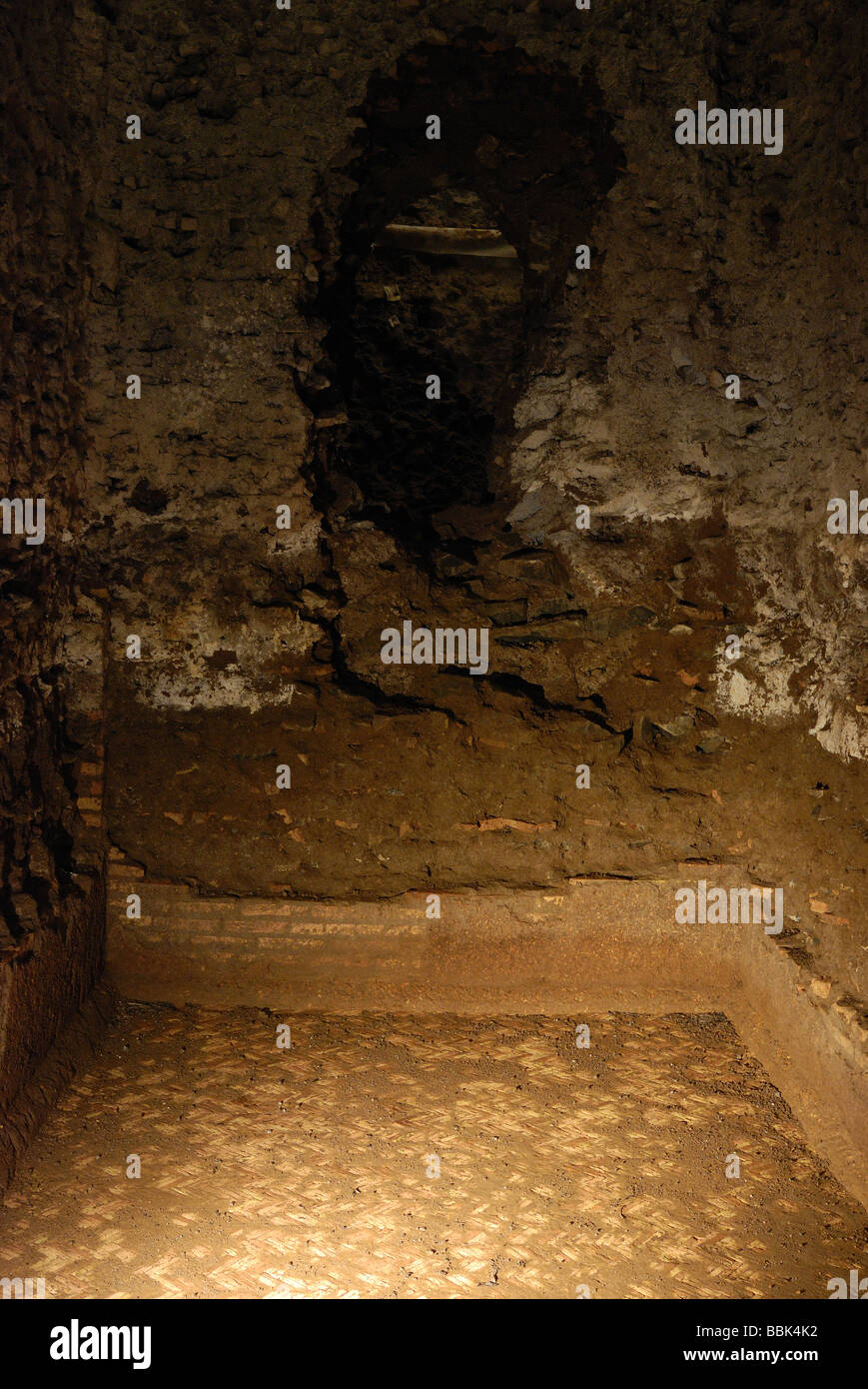 Vaulted rooms inside Barco Borghese archaeological site in Monte Porzio Catone (Rome, Italy). Stock Photo