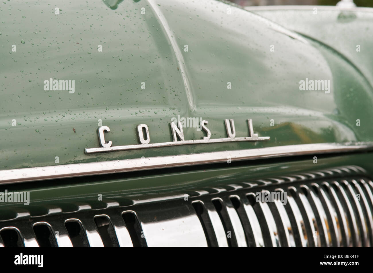 Front badge of a Ford Consul EOTA, mark 1, made between 1951-1956 Stock Photo