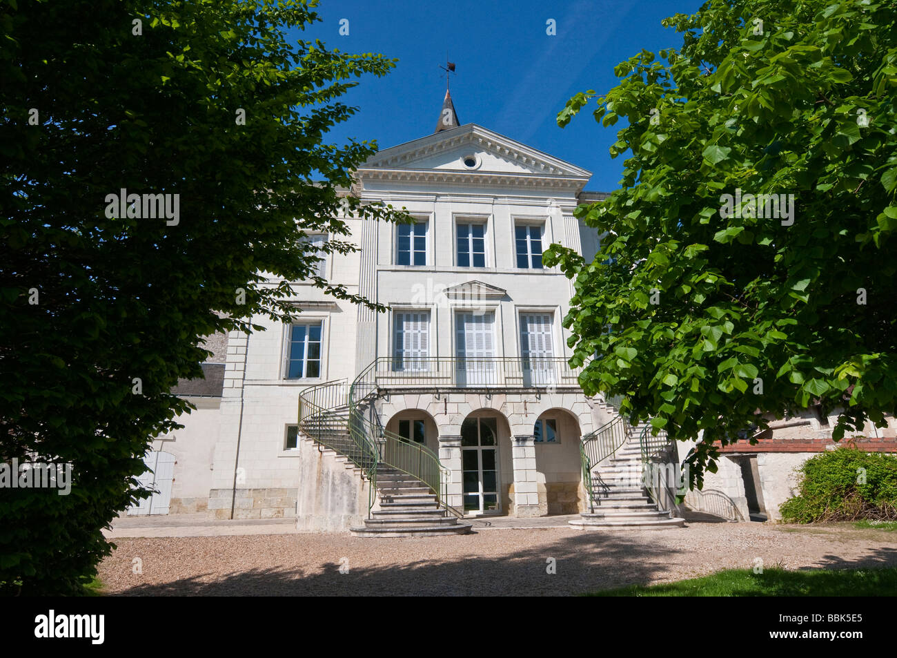 Town Hall / Mairie / Hotel de Ville - Preuilly-sur-Claise, Indre-et-Loire, France. Stock Photo