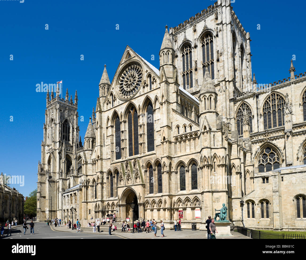 York Minster, Deangate, York, North Yorkshire, England Stock Photo